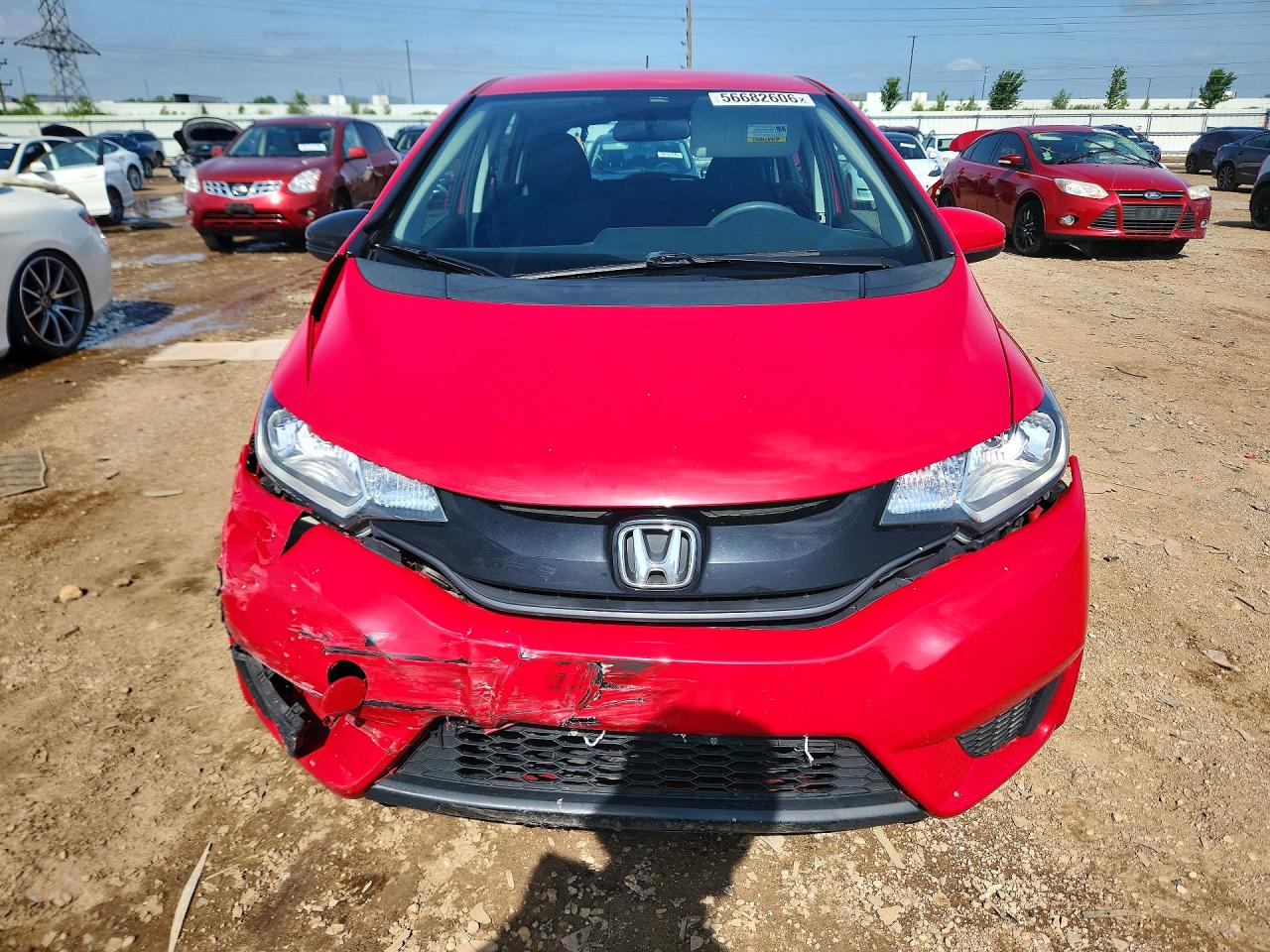 2015 Honda Fit Lx Red vin: 3HGGK5H57FM740934
