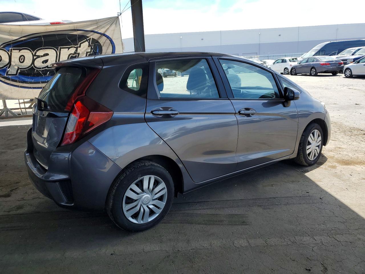 2015 Honda Fit Lx Gray vin: 3HGGK5H57FM744238