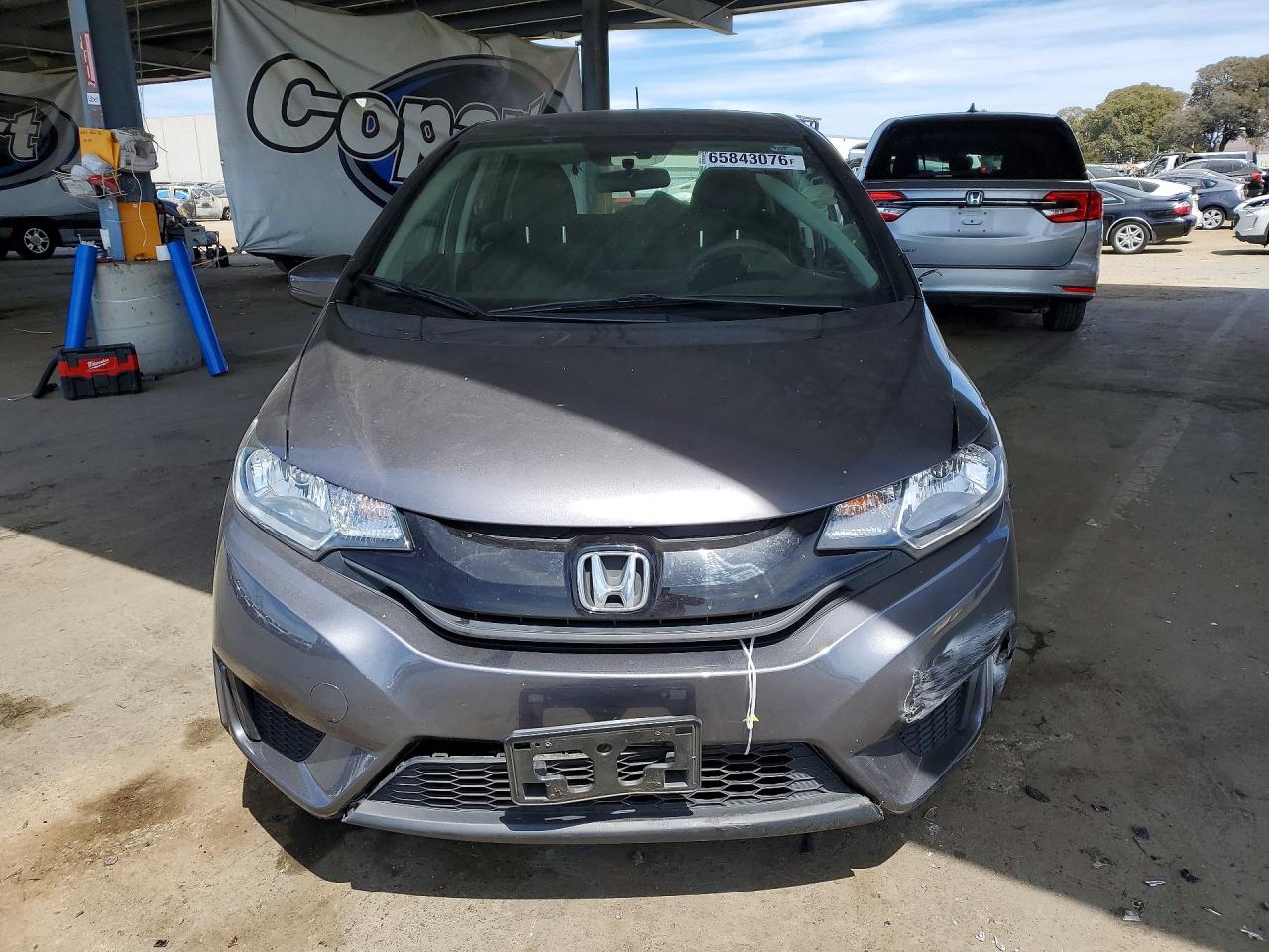 2015 Honda Fit Lx Gray vin: 3HGGK5H57FM744238
