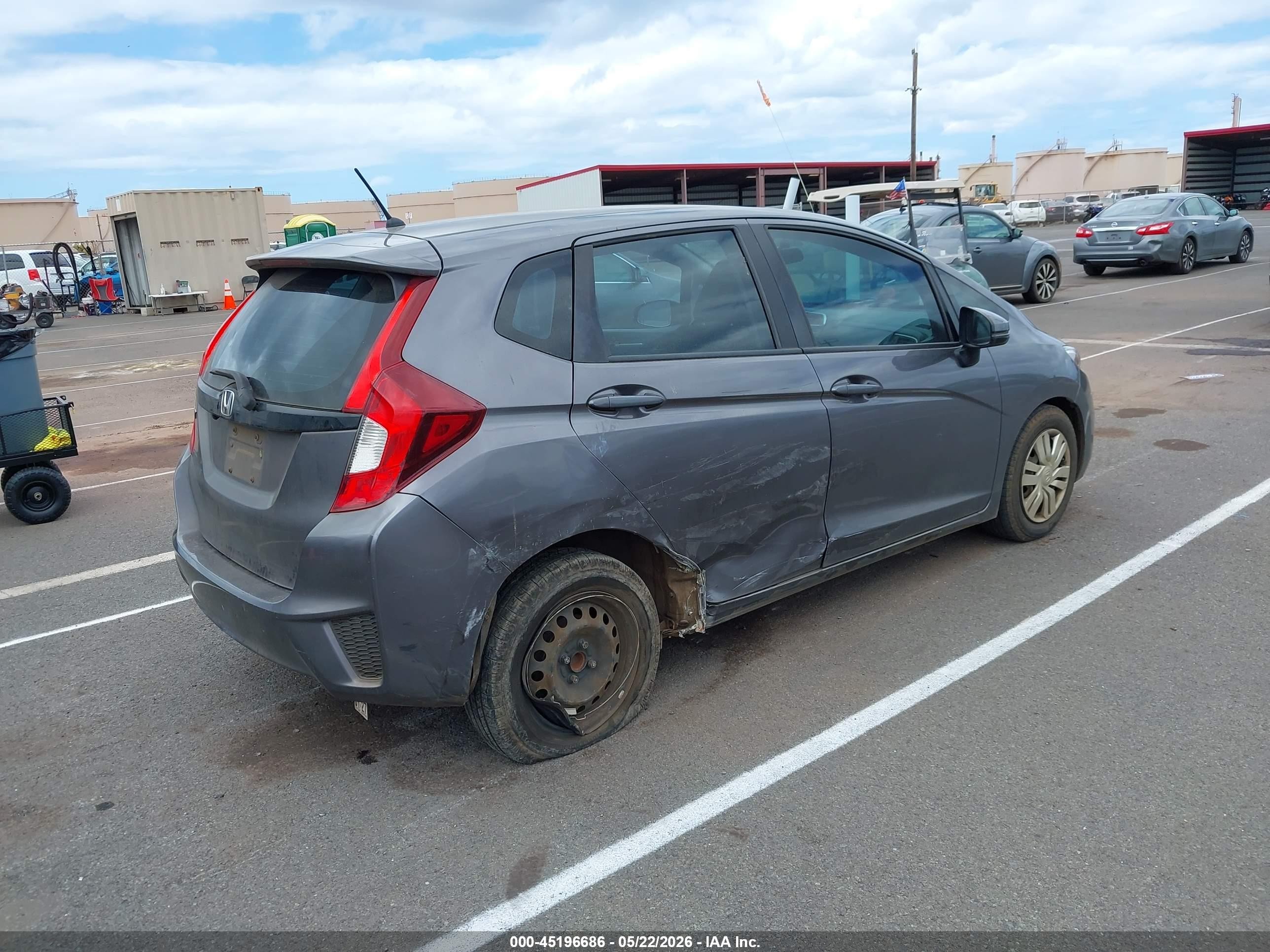 2015 Honda Fit Lx Серый vin: 3HGGK5H57FM755093
