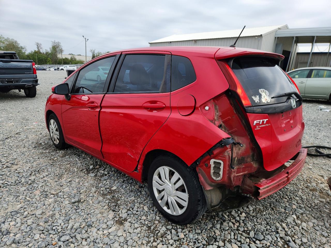 2015 Honda Fit Lx Red vin: 3HGGK5H58FM764644