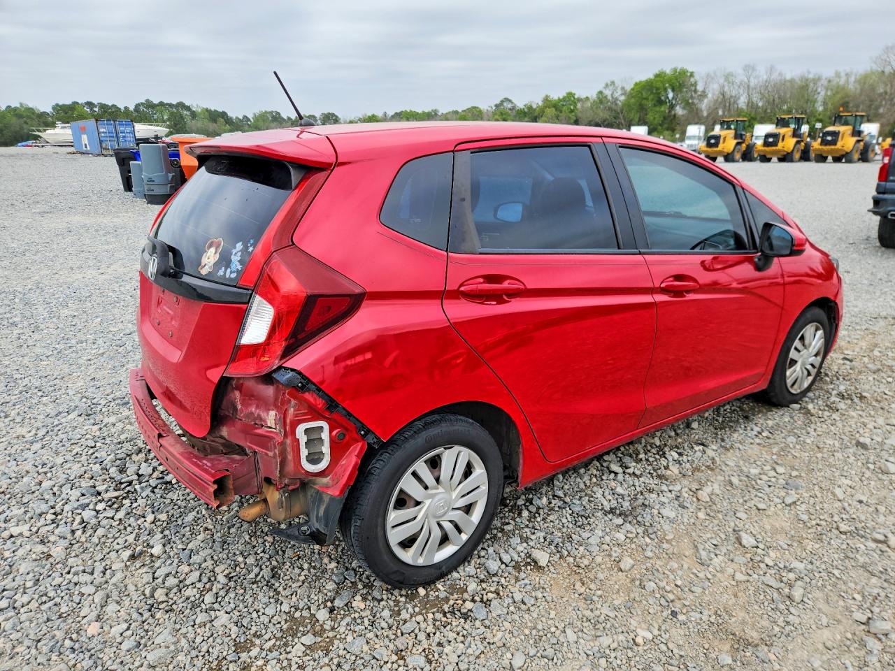 2015 Honda Fit Lx Red vin: 3HGGK5H58FM764644