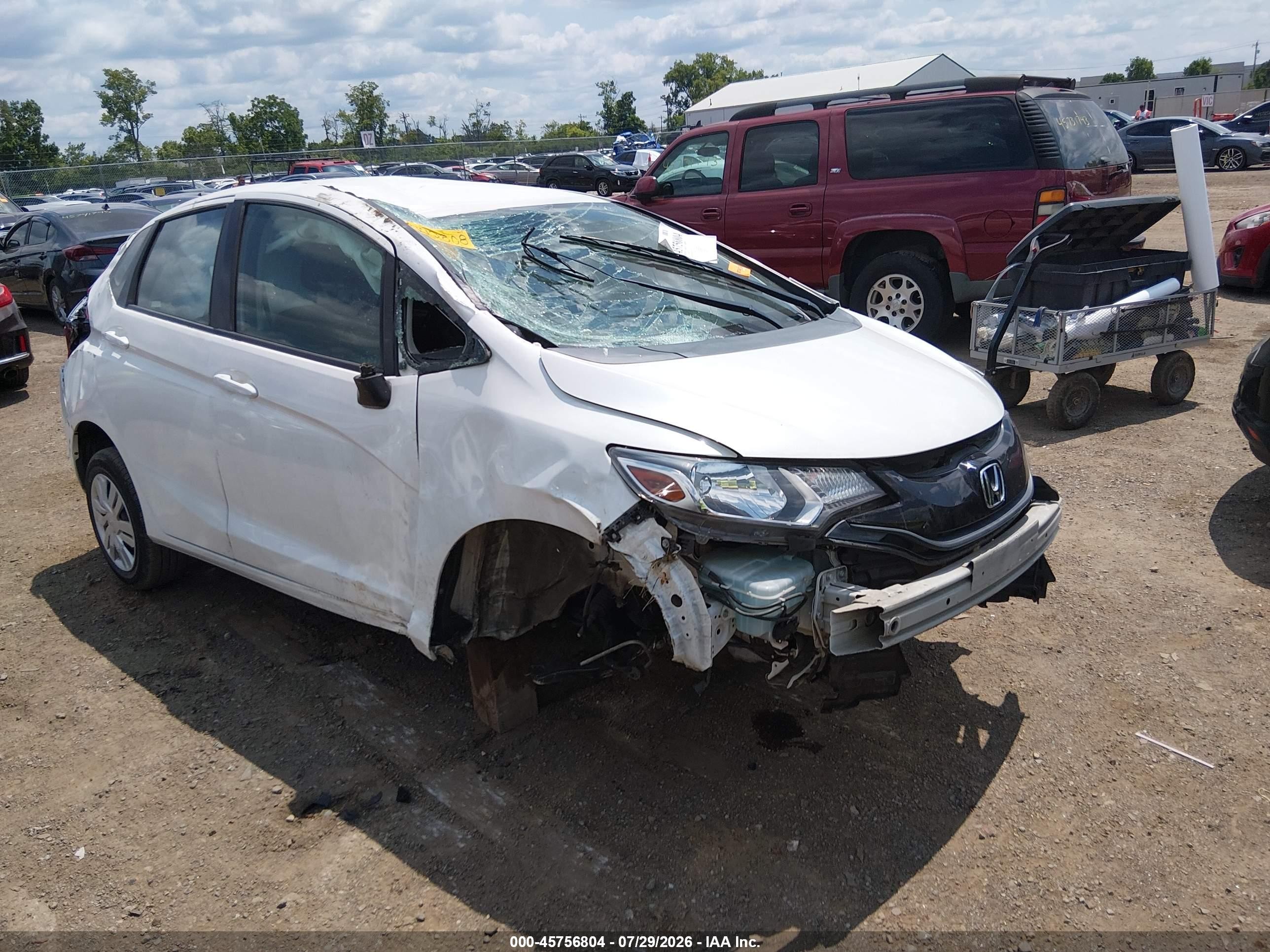 2015 Honda Fit Lx White vin: 3HGGK5H58FM772808