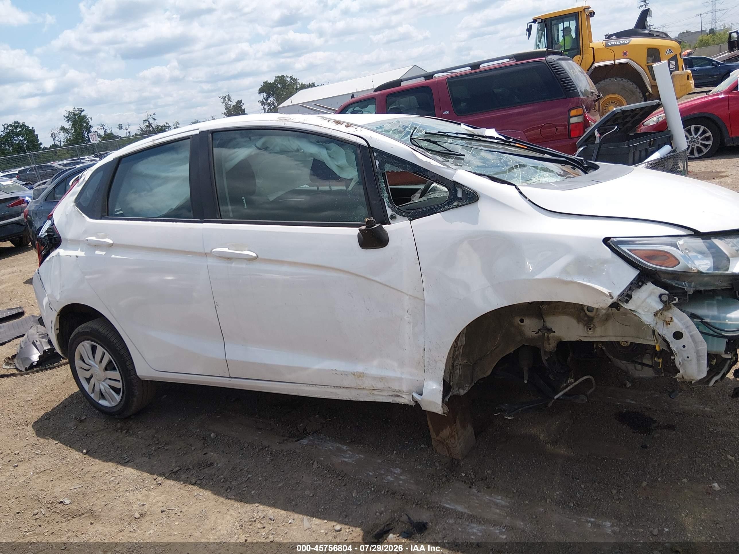 2015 Honda Fit Lx White vin: 3HGGK5H58FM772808