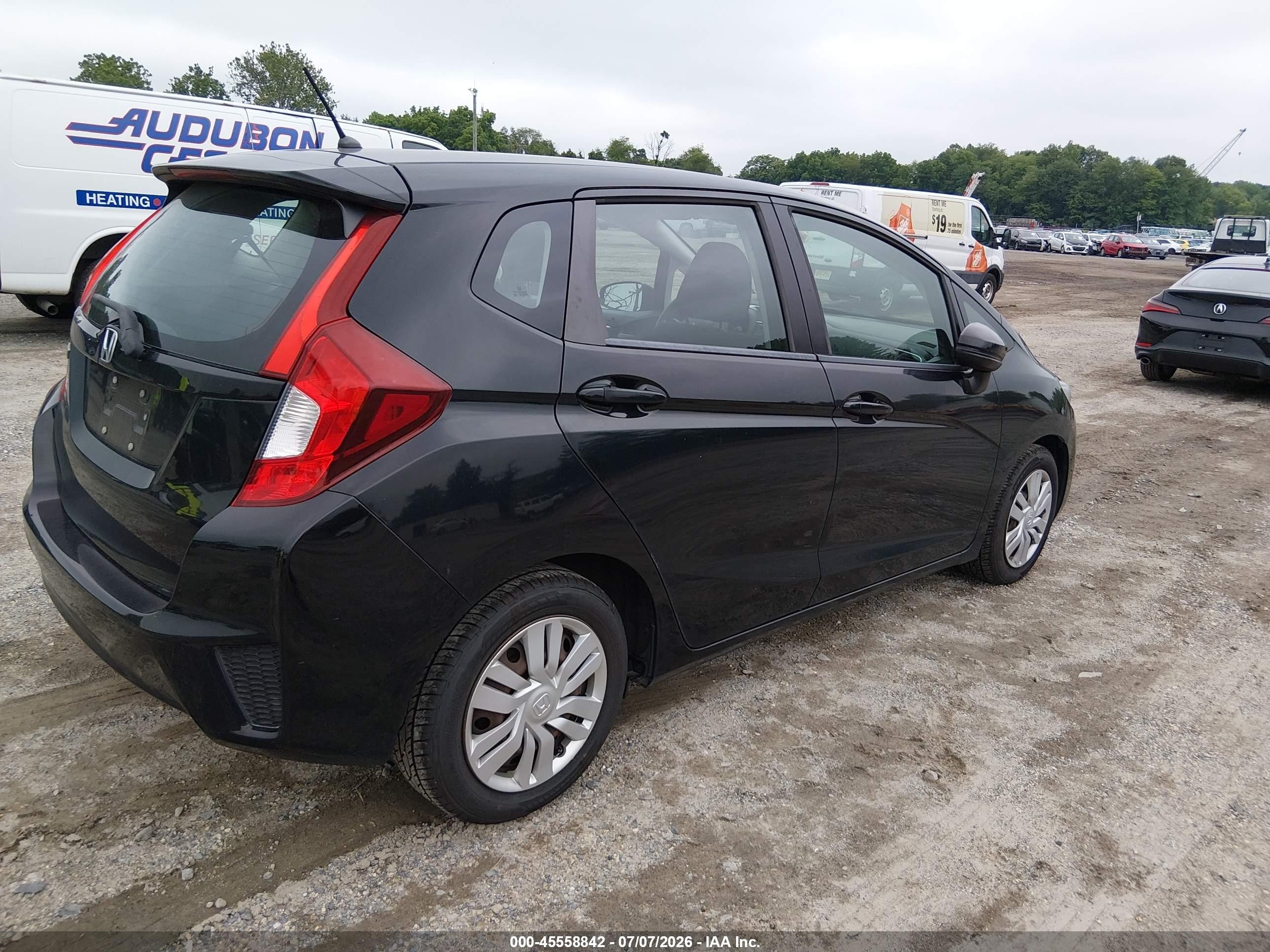 2015 Honda Fit Lx Black vin: 3HGGK5H58FM775191
