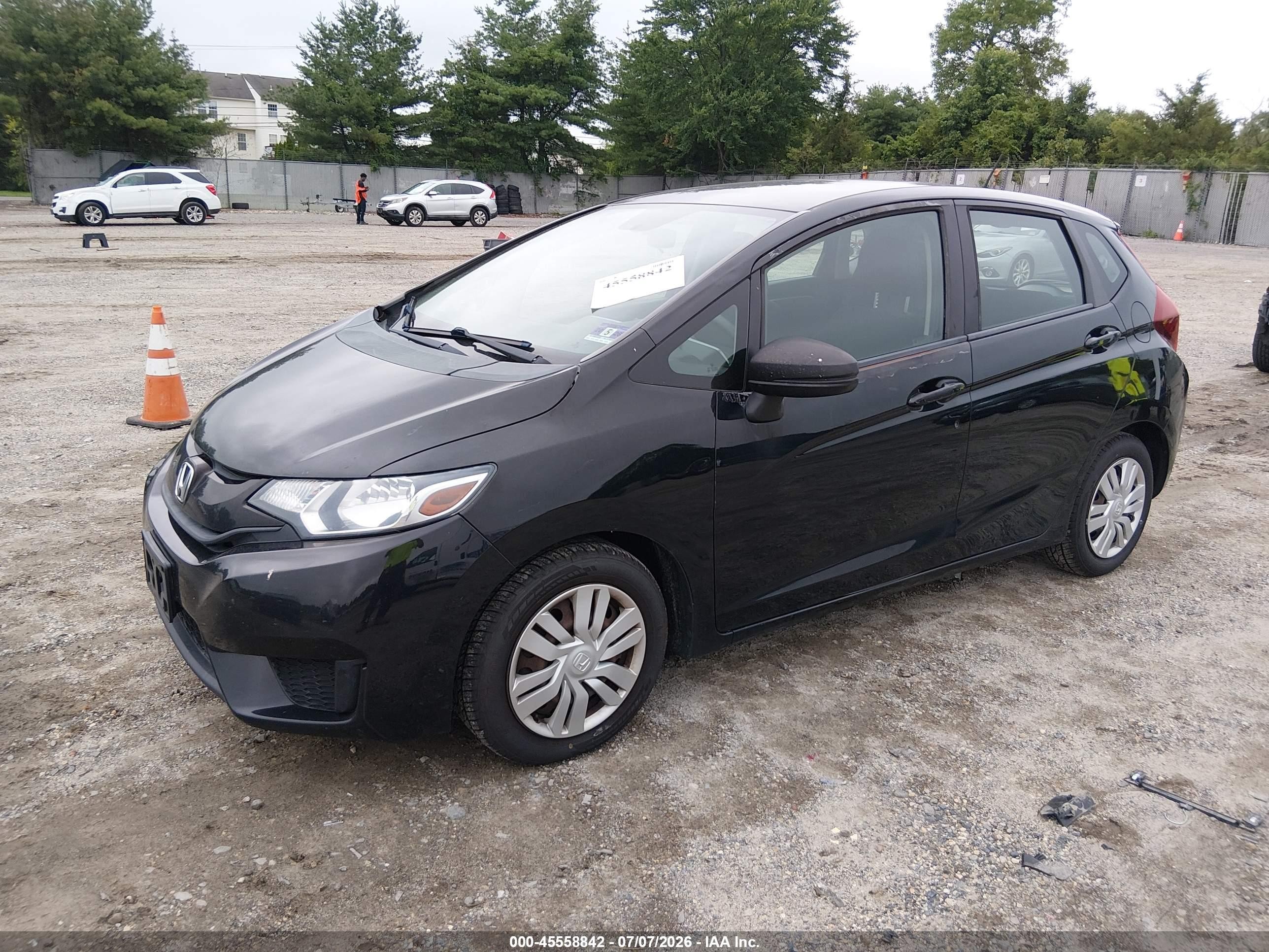 2015 Honda Fit Lx Black vin: 3HGGK5H58FM775191