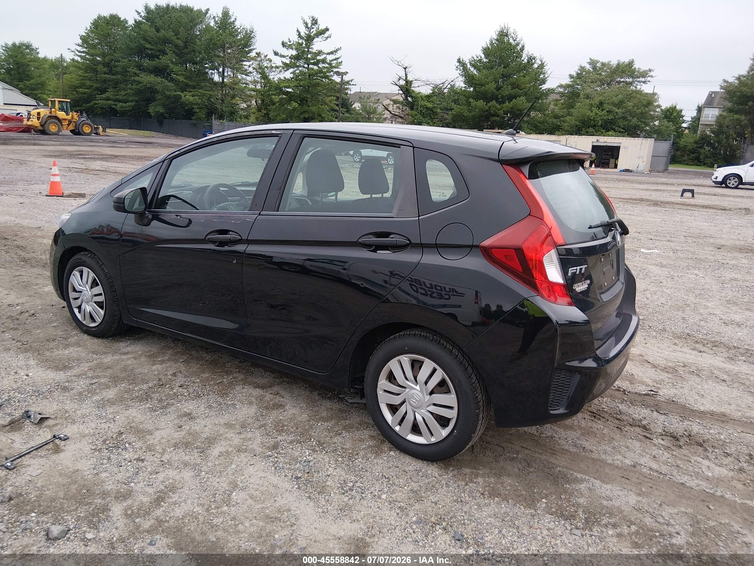 2015 Honda Fit Lx Black vin: 3HGGK5H58FM775191