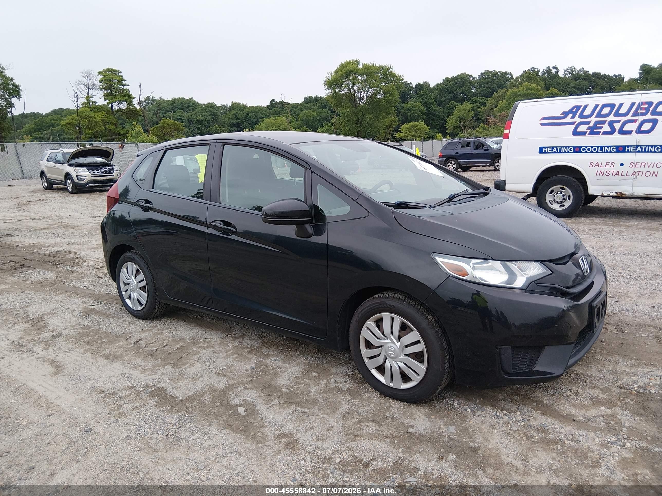 2015 Honda Fit Lx Black vin: 3HGGK5H58FM775191