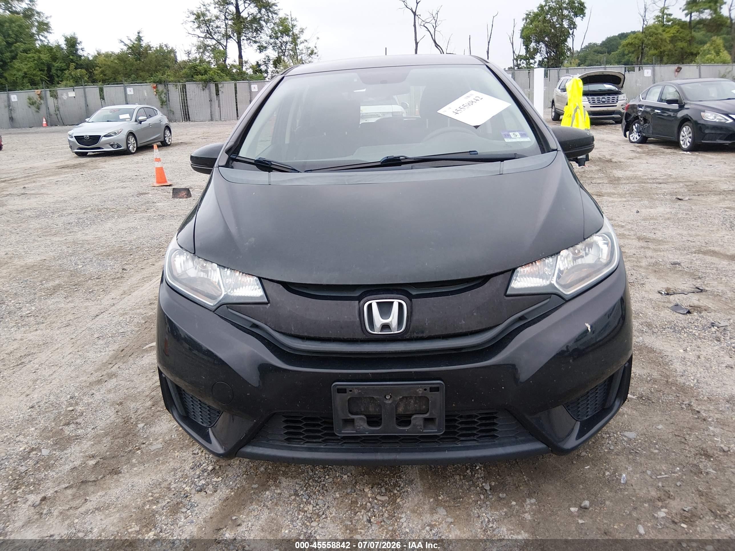 2015 Honda Fit Lx Black vin: 3HGGK5H58FM775191