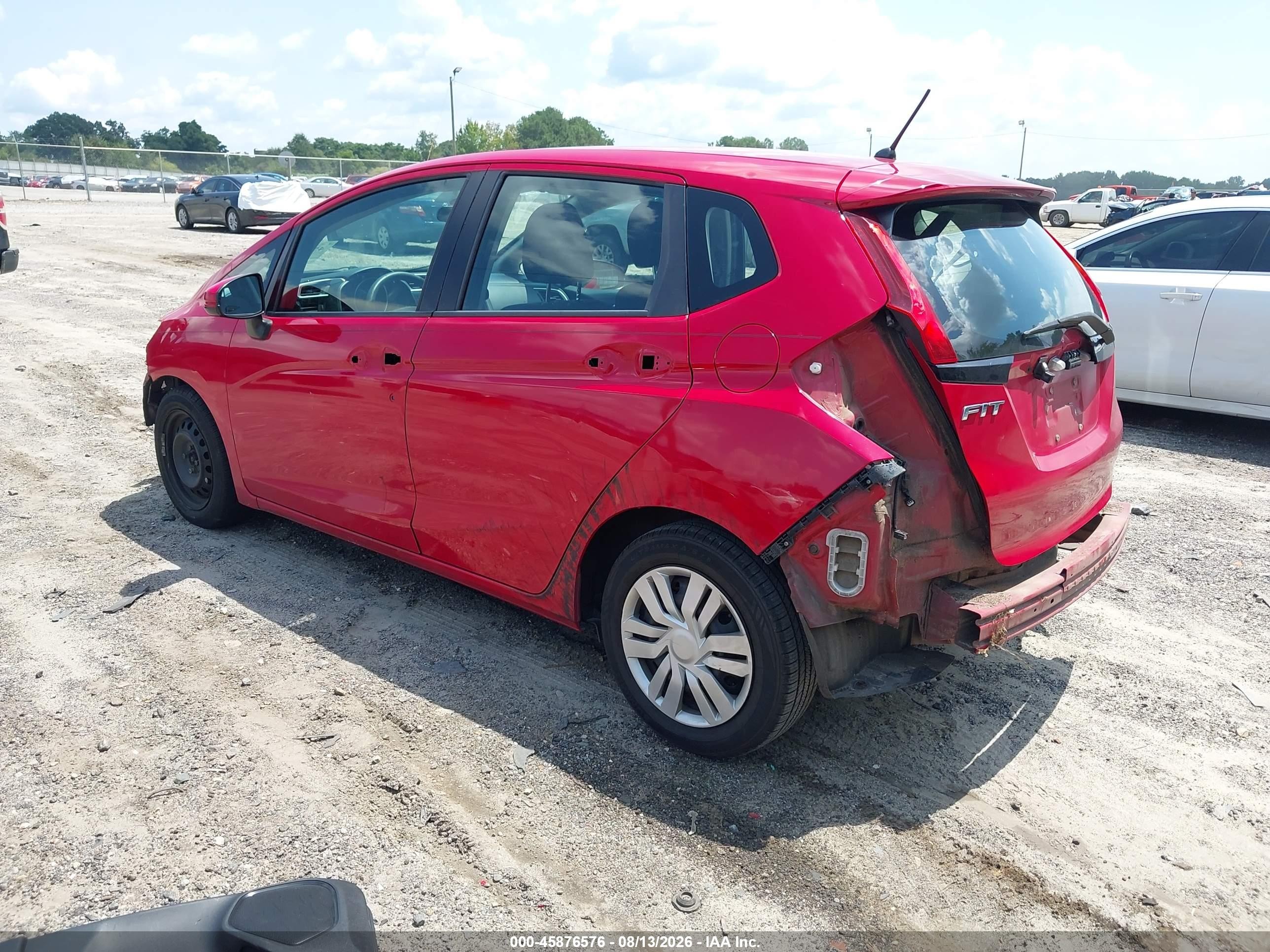 2015 Honda Fit Lx Red vin: 3HGGK5H59FM715968