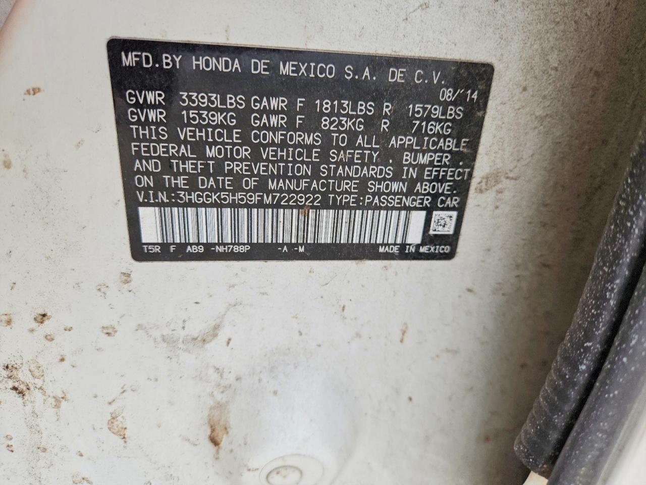 2015 Honda Fit Lx Белый vin: 3HGGK5H59FM722922