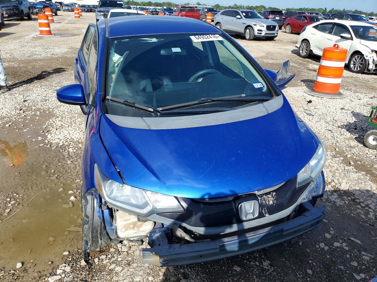 2015 Honda Fit Lx Blue vin: 3HGGK5H59FM725500
