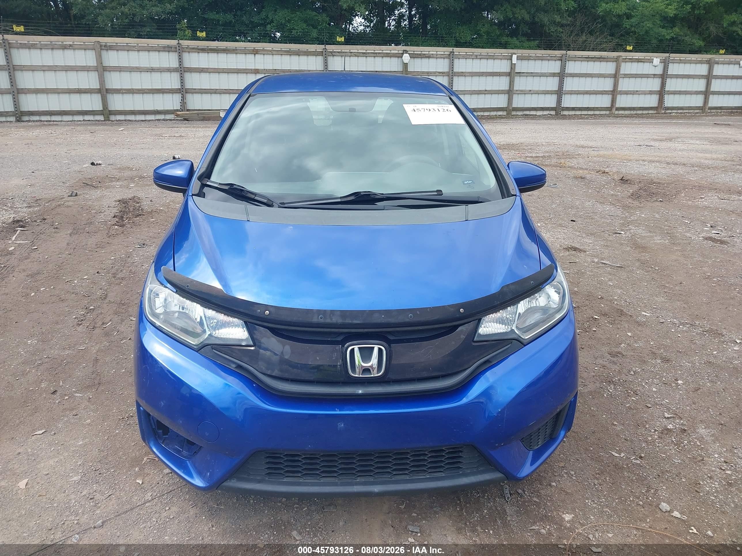 2015 Honda Fit Lx Blue vin: 3HGGK5H59FM777970