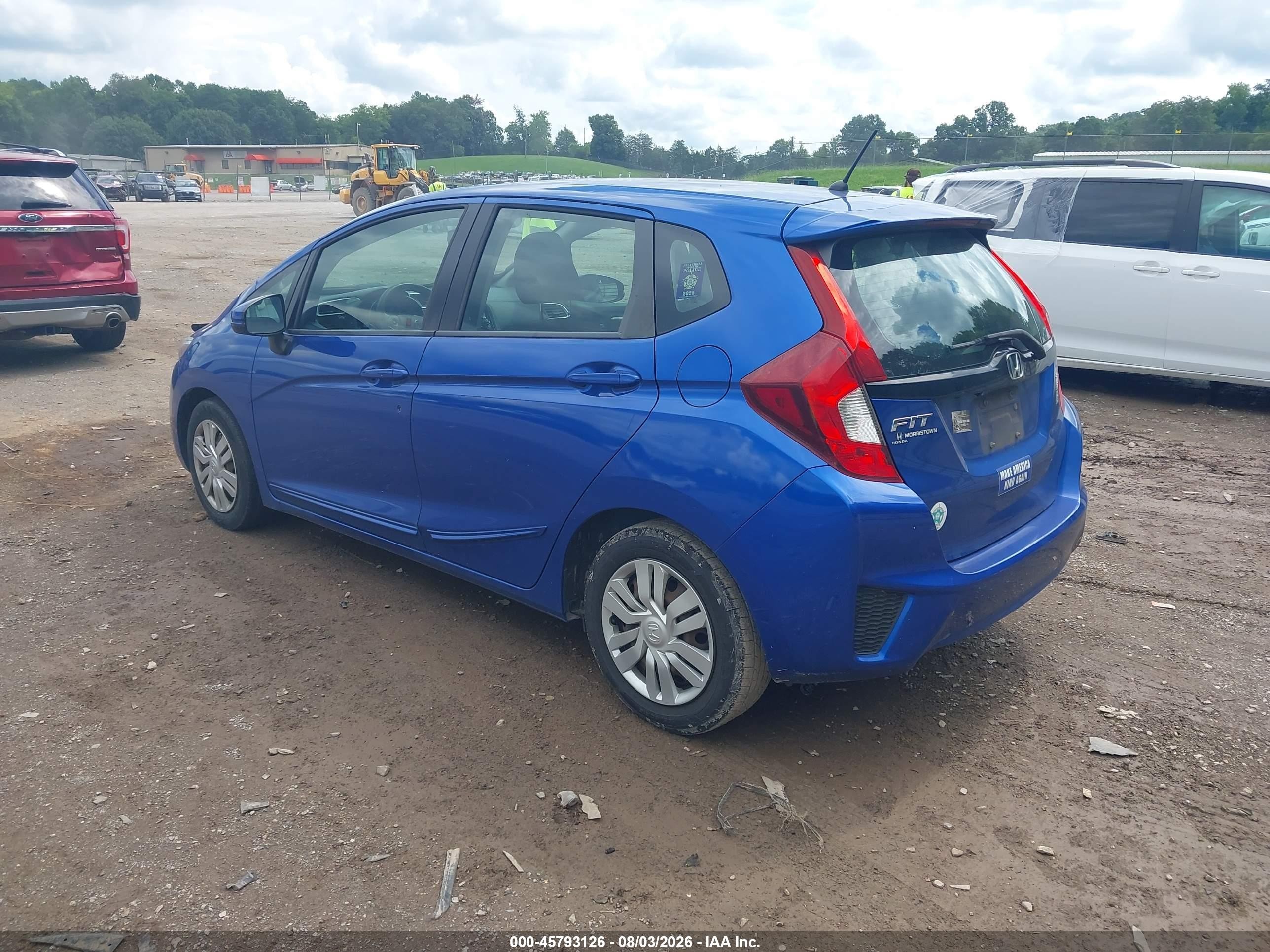 2015 Honda Fit Lx Blue vin: 3HGGK5H59FM777970
