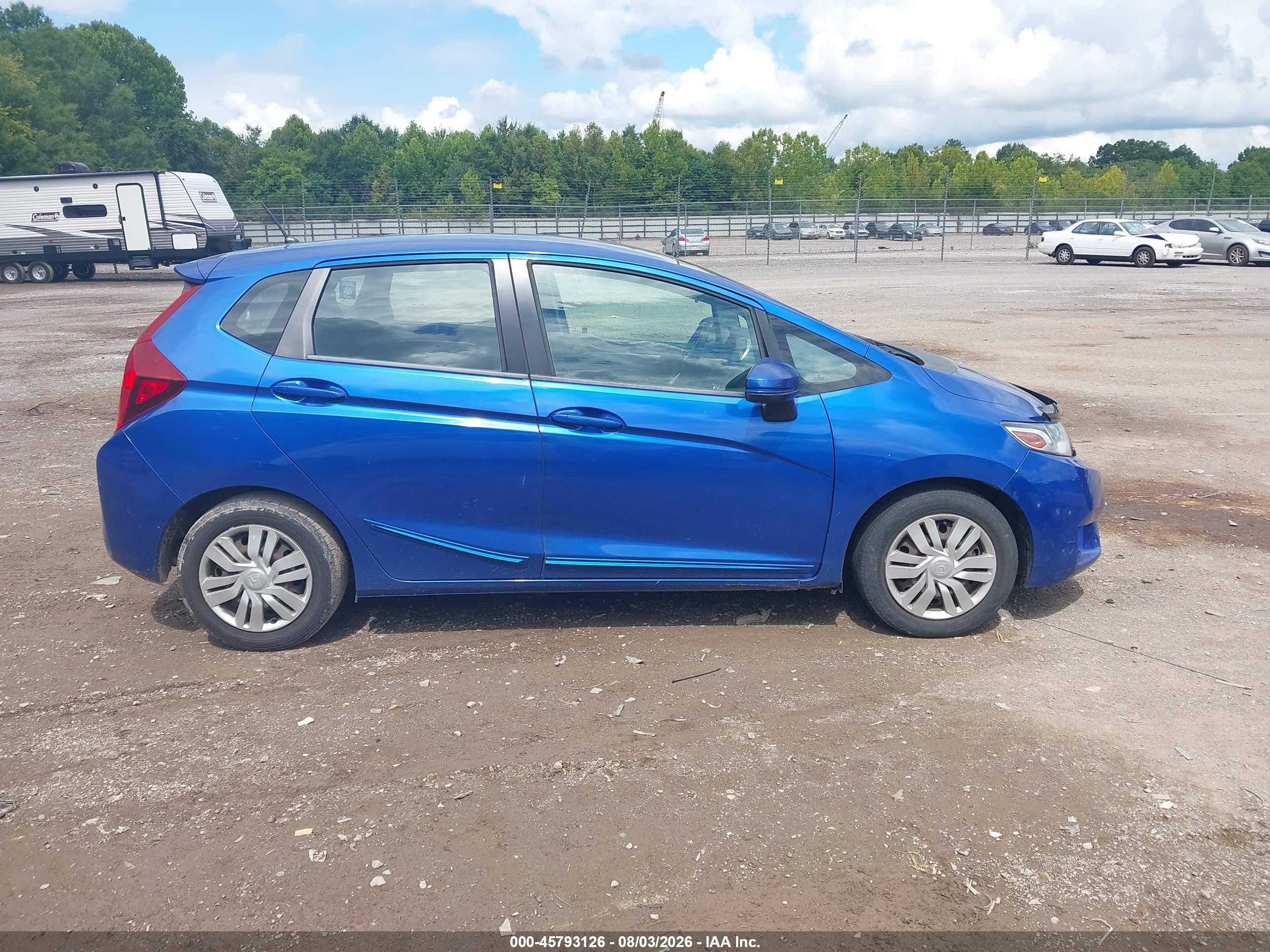 2015 Honda Fit Lx Blue vin: 3HGGK5H59FM777970