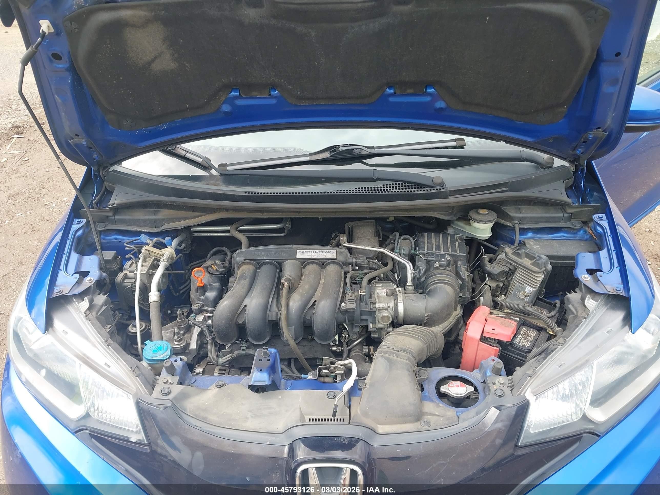 2015 Honda Fit Lx Blue vin: 3HGGK5H59FM777970