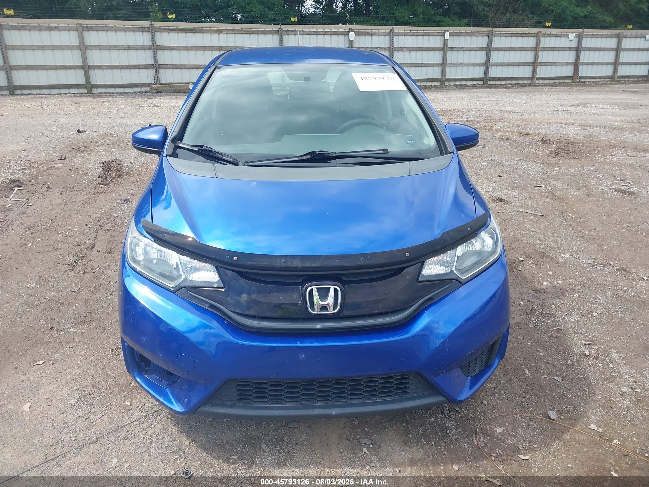 2015 Honda Fit Lx Blue vin: 3HGGK5H59FM777970