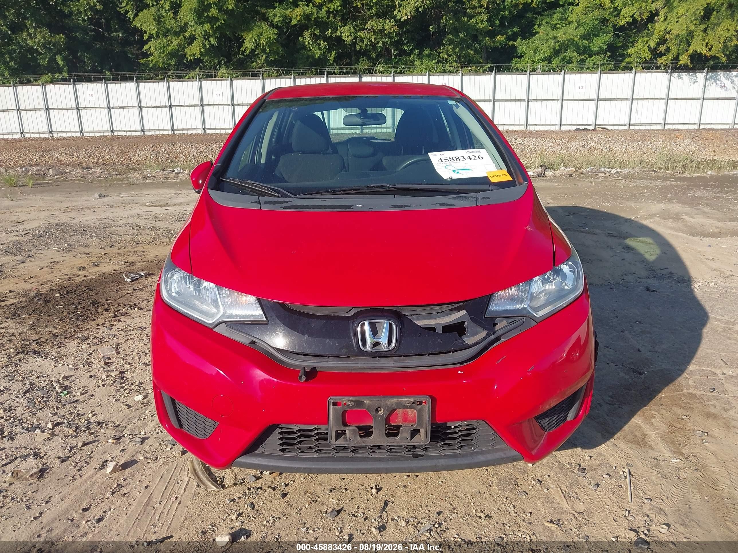2015 Honda Fit Lx Red vin: 3HGGK5H59FM783915