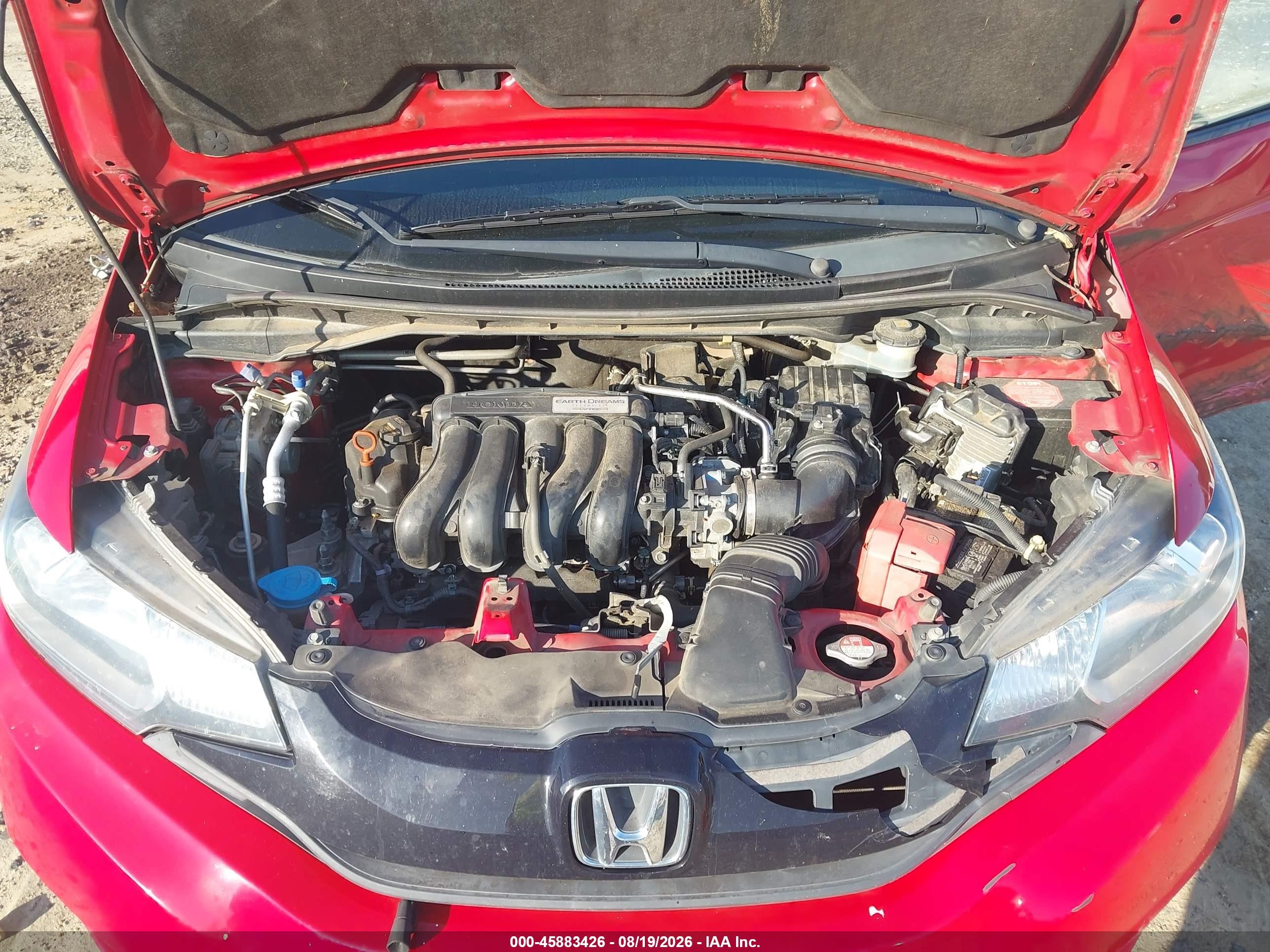 2015 Honda Fit Lx Red vin: 3HGGK5H59FM783915