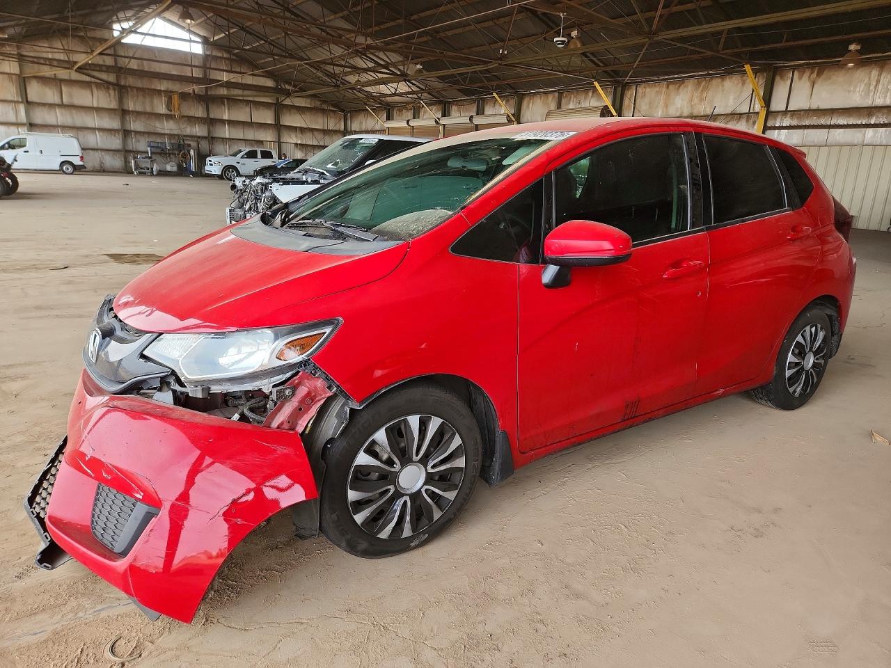 2015 Honda Fit Lx Red vin: 3HGGK5H5XFM741527