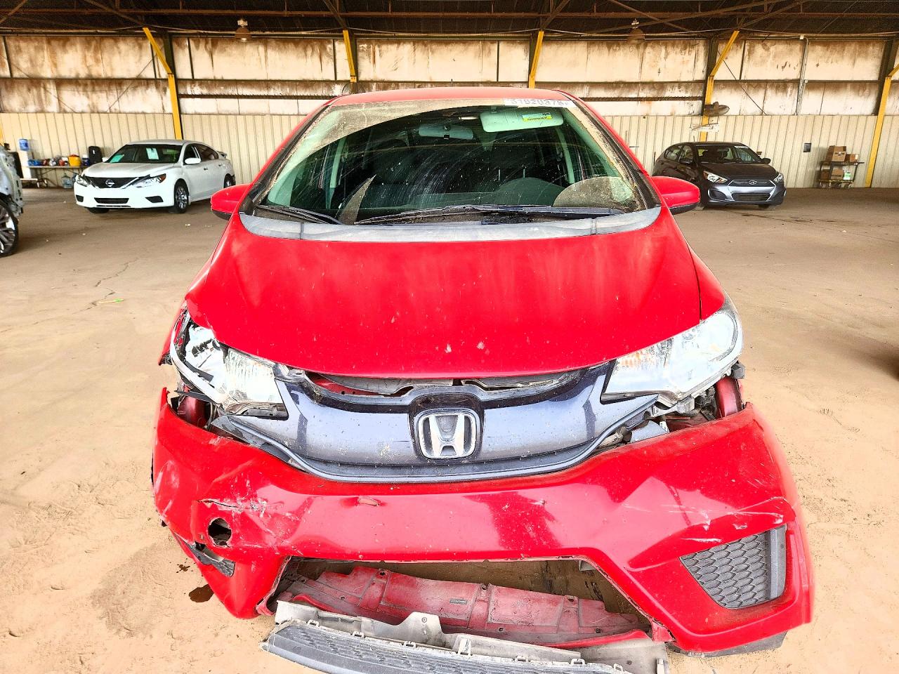 2015 Honda Fit Lx Red vin: 3HGGK5H5XFM741527