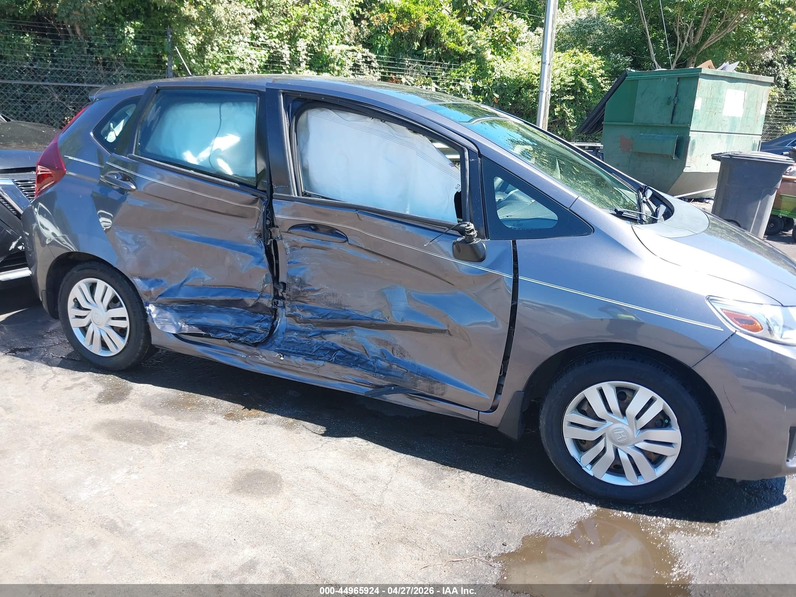 2015 Honda Fit Lx Серый vin: 3HGGK5H5XFM760434