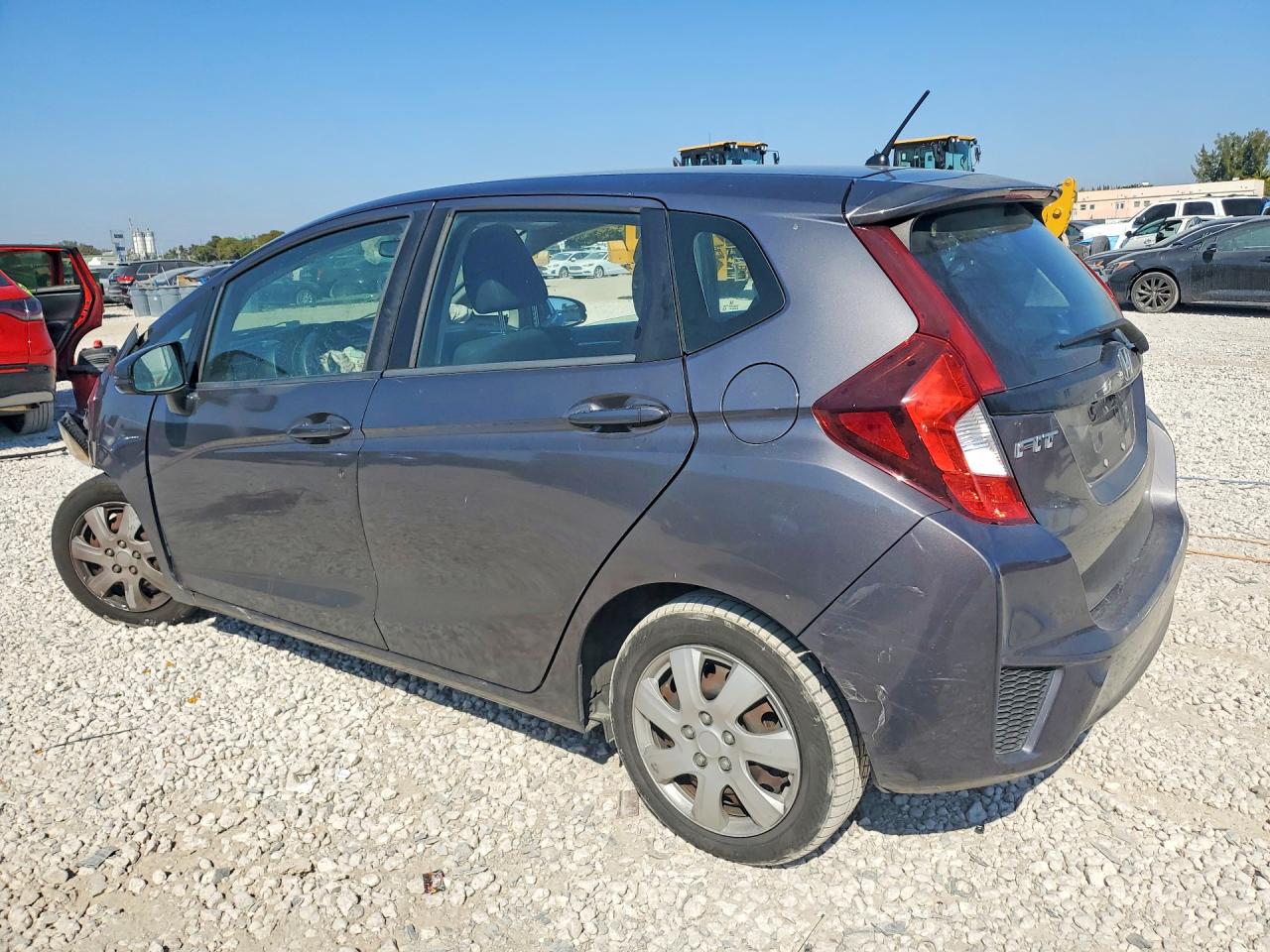 2015 Honda Fit Lx Gray vin: 3HGGK5H5XFM777296