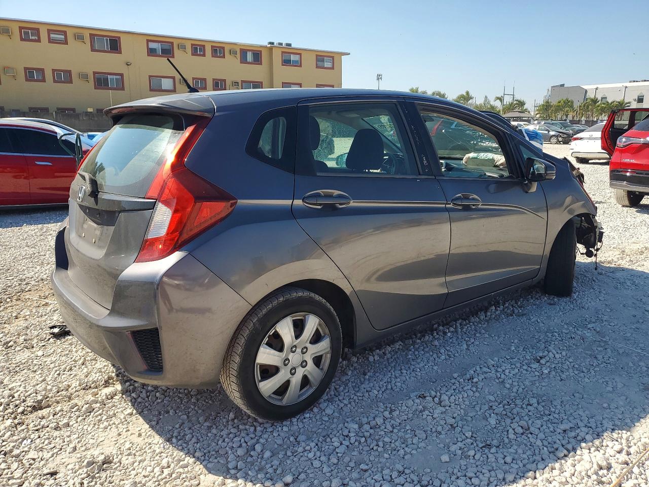 2015 Honda Fit Lx Gray vin: 3HGGK5H5XFM777296