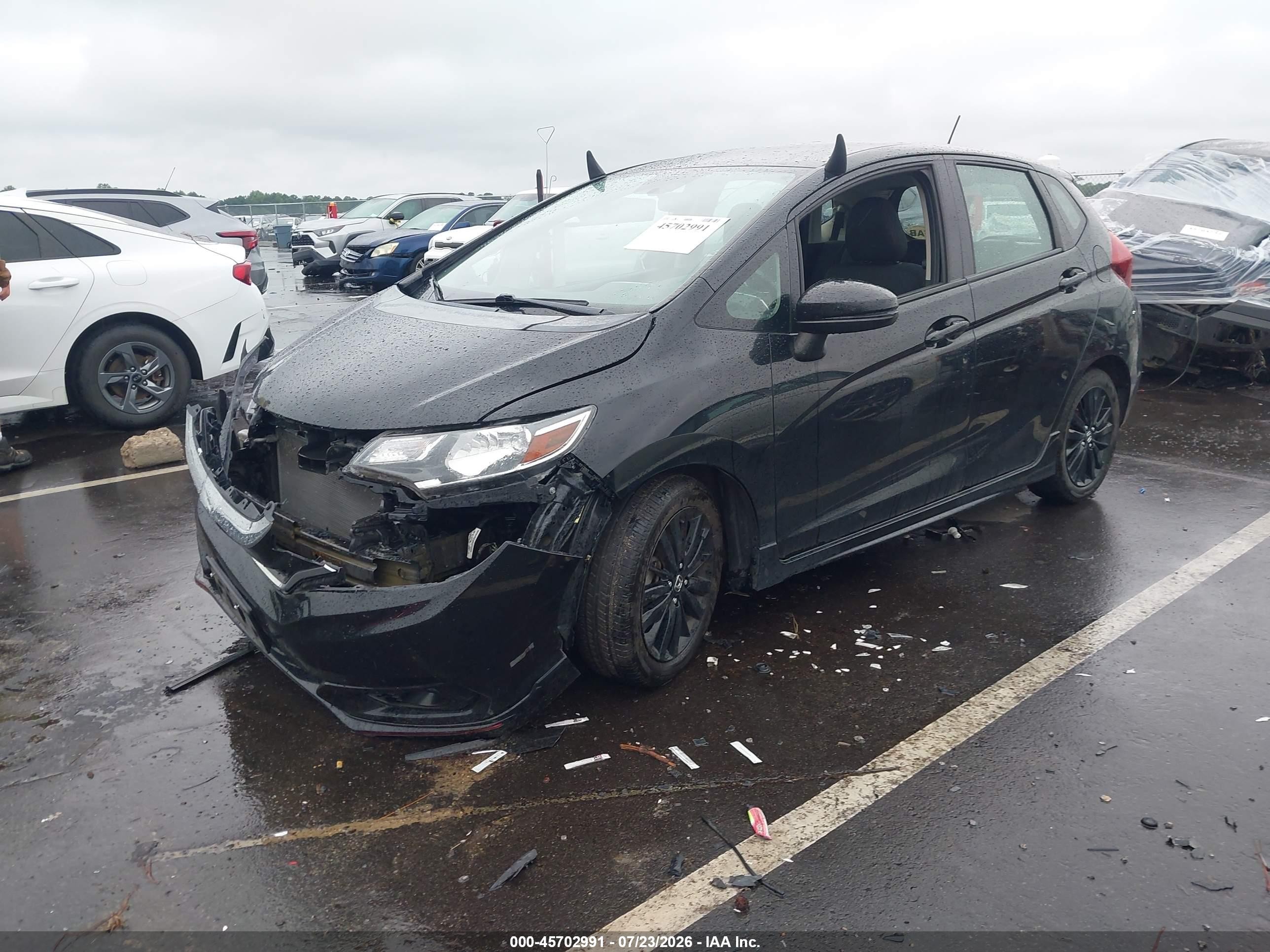 2018 Honda Fit Sport Black vin: 3HGGK5H60JM706612