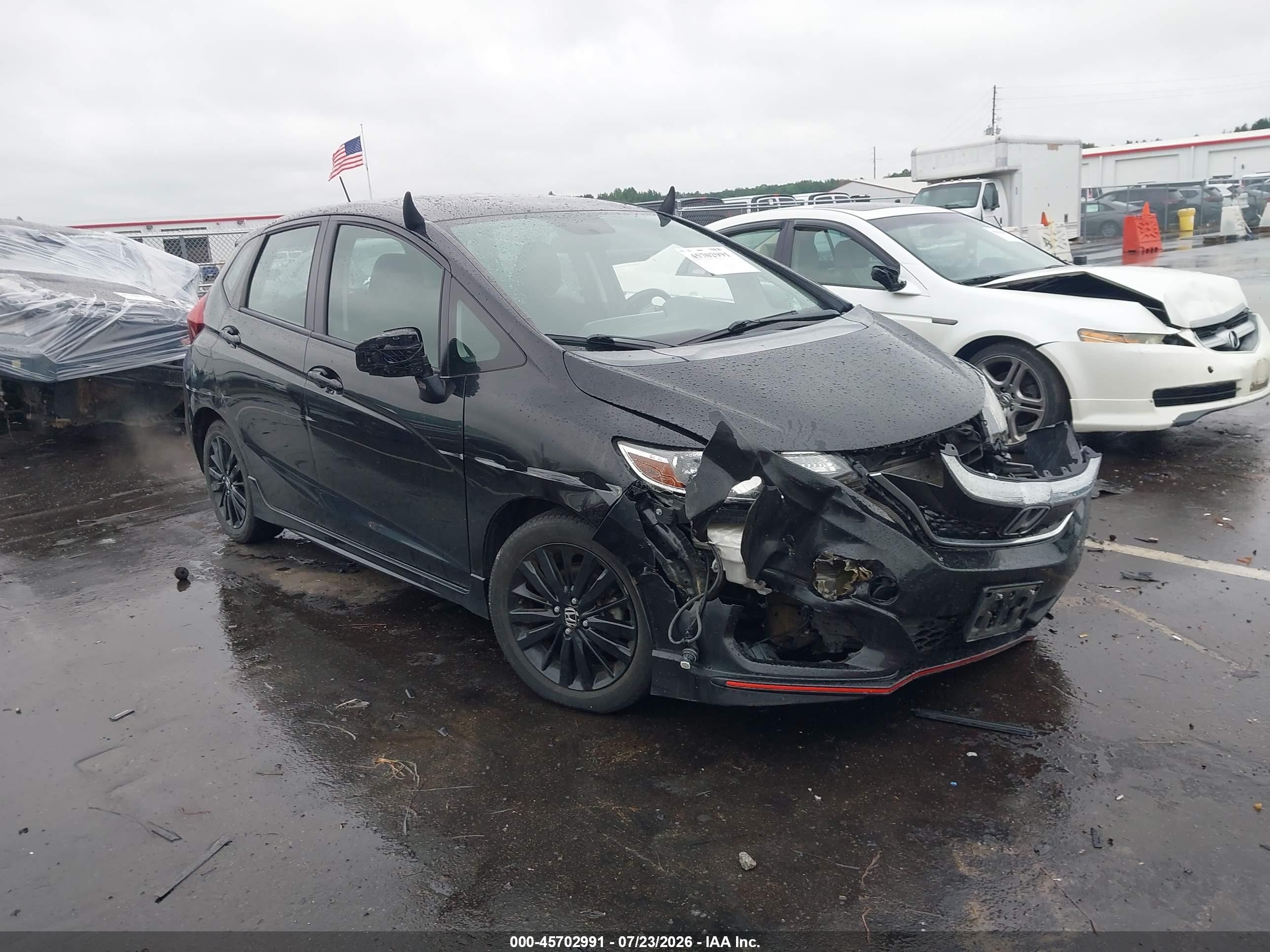 2018 Honda Fit Sport Black vin: 3HGGK5H60JM706612