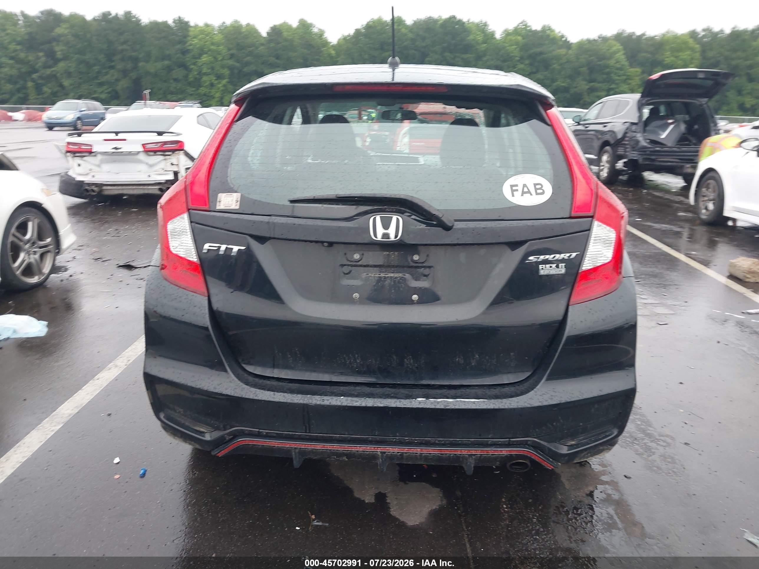 2018 Honda Fit Sport Black vin: 3HGGK5H60JM706612