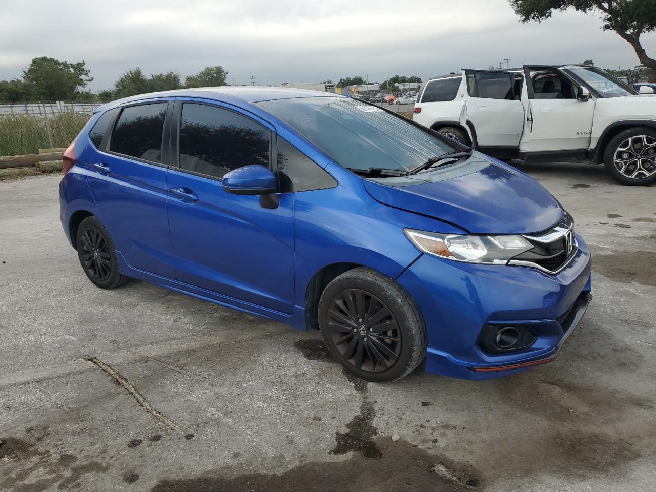 2018 Honda Fit Sport Blue vin: 3HGGK5H60JM730733