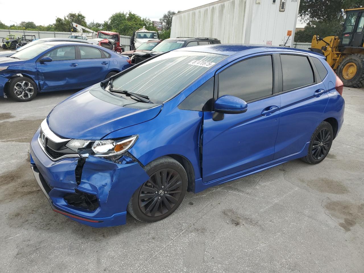 2018 Honda Fit Sport Синий vin: 3HGGK5H60JM730733