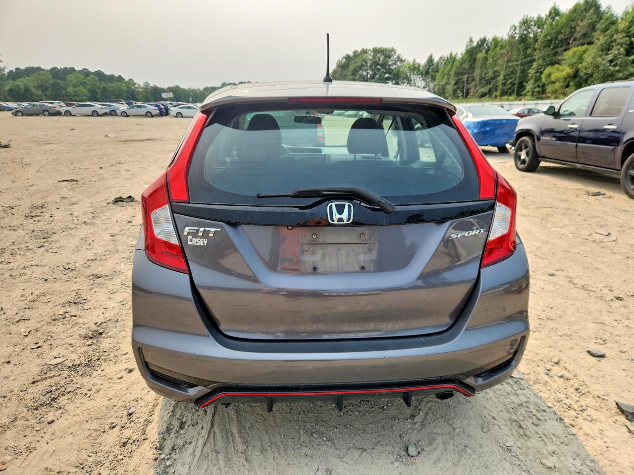 2018 Honda Fit Sport Gray vin: 3HGGK5H67JM710415