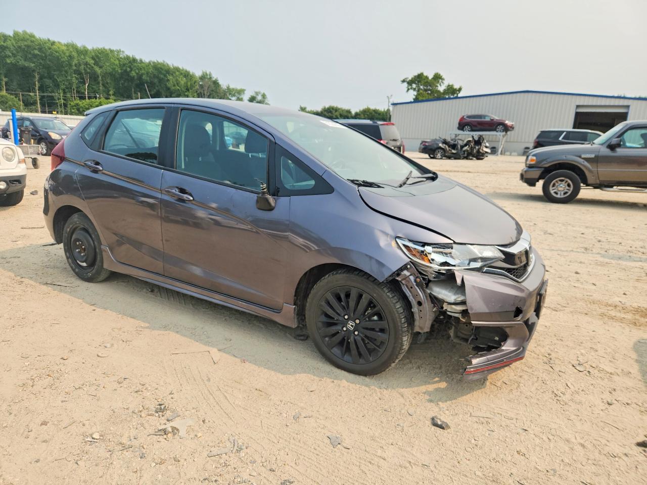 2018 Honda Fit Sport Gray vin: 3HGGK5H67JM710415