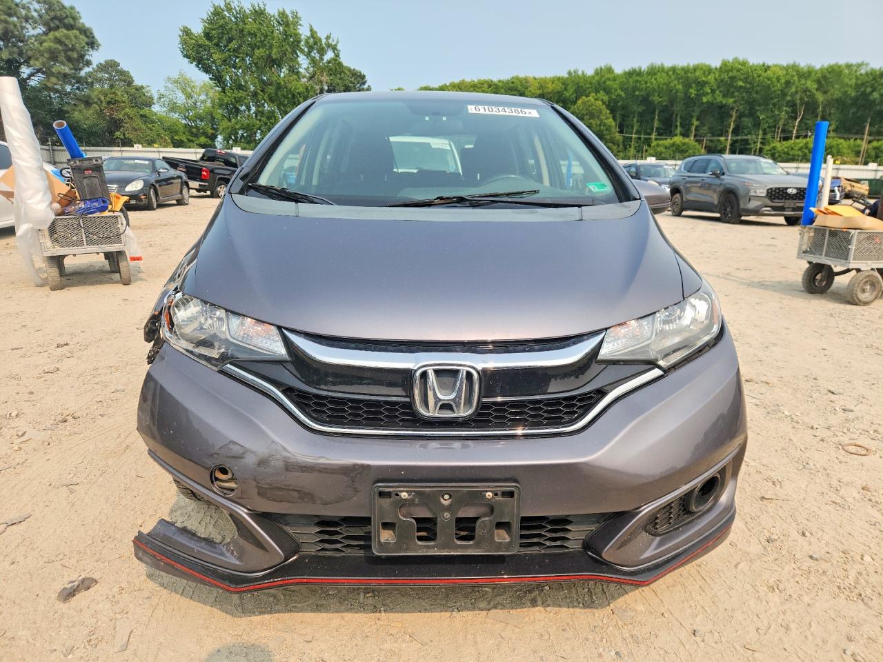 2018 Honda Fit Sport Gray vin: 3HGGK5H67JM710415
