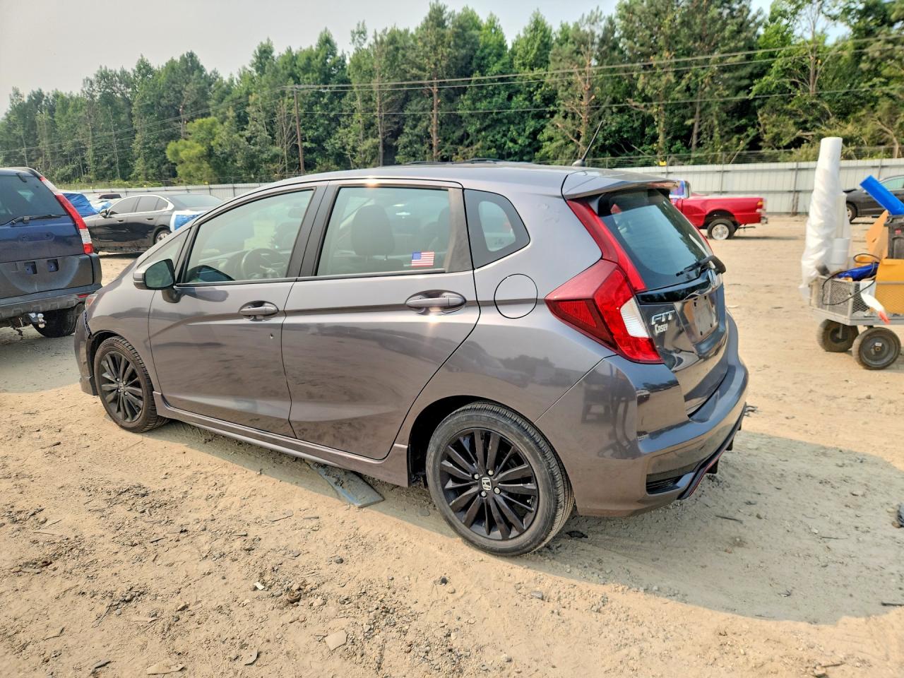 2018 Honda Fit Sport Gray vin: 3HGGK5H67JM710415
