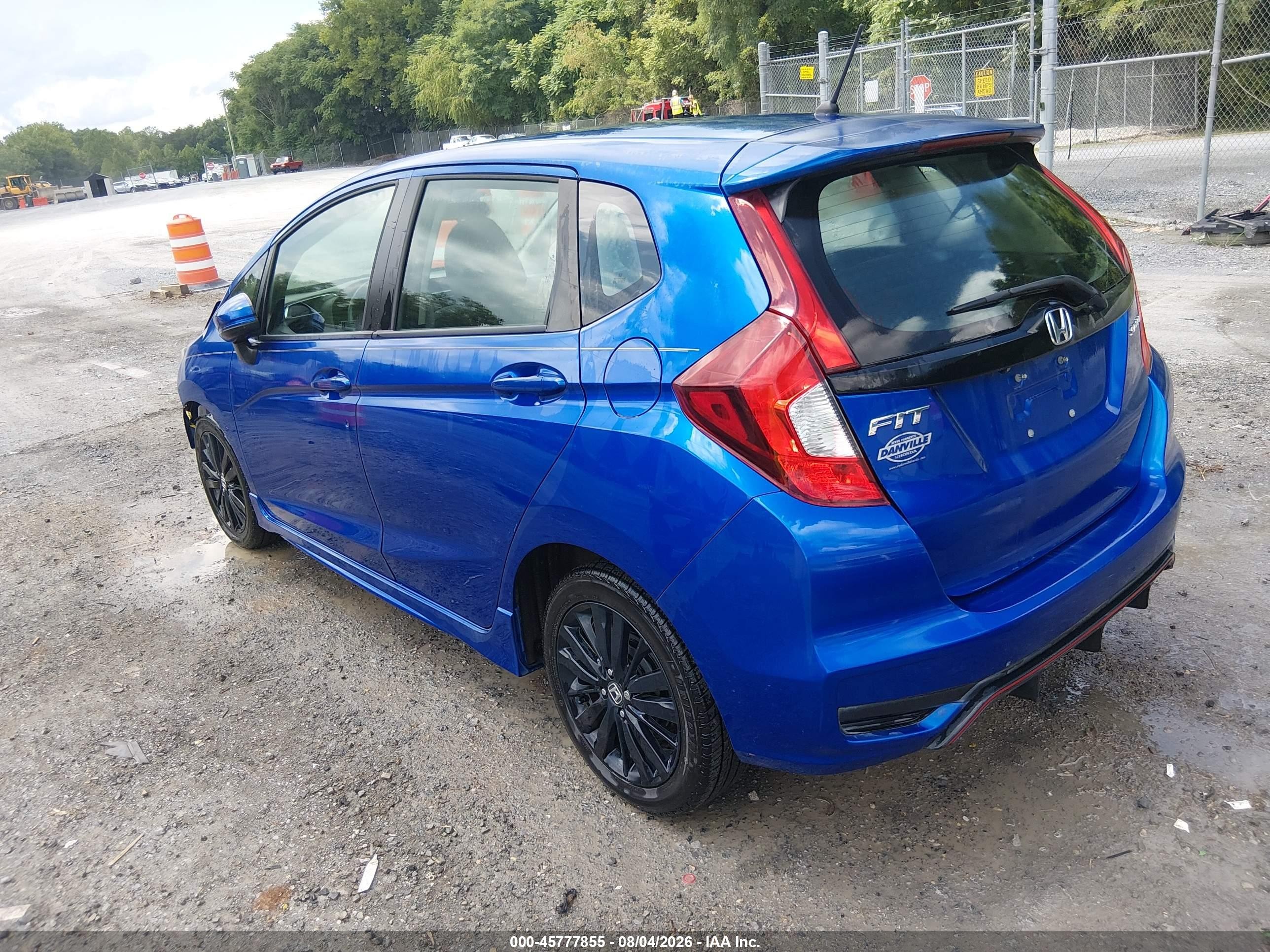 2018 Honda Fit Sport Blue vin: 3HGGK5H6XJM722638