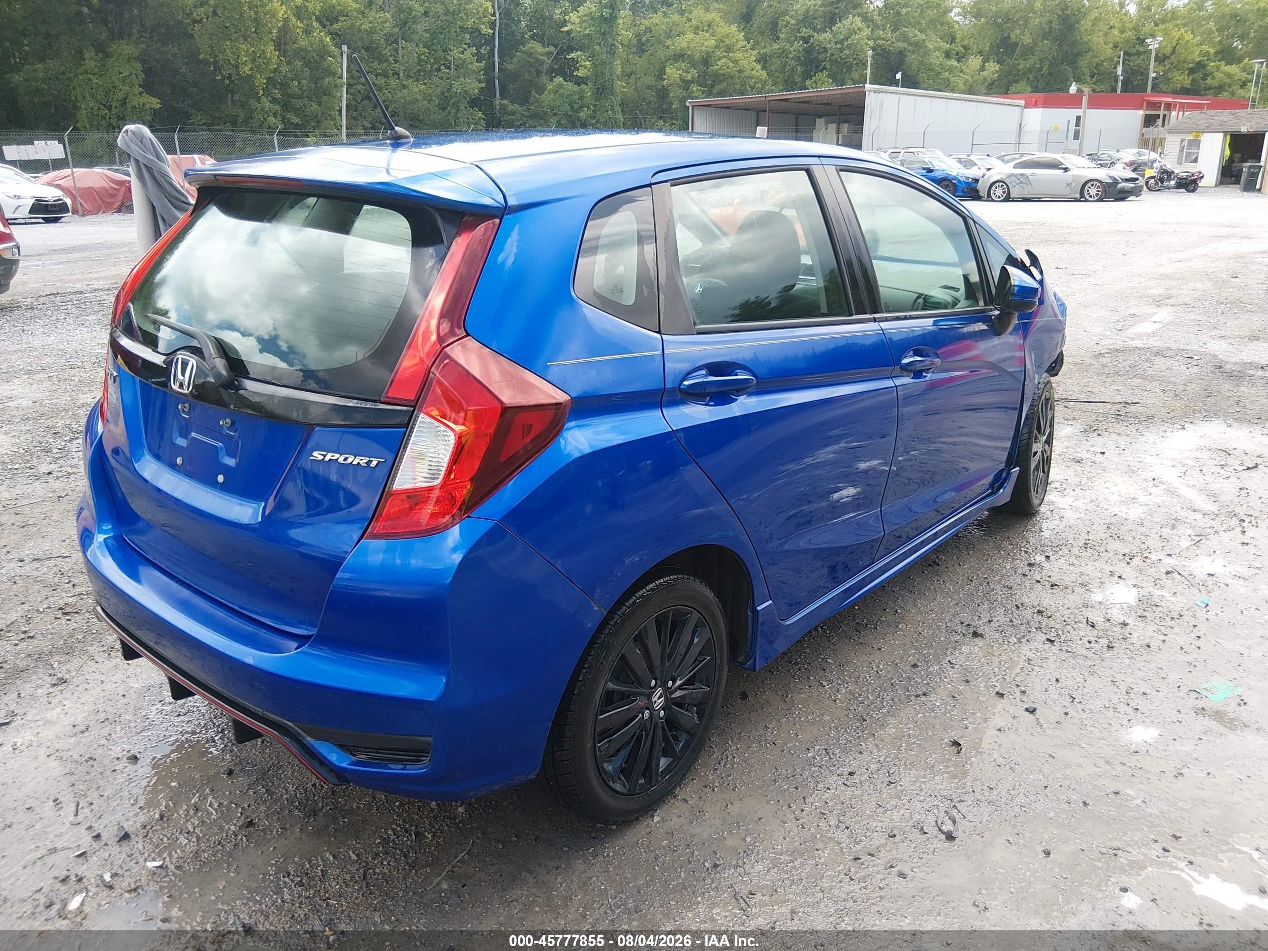 2018 Honda Fit Sport Blue vin: 3HGGK5H6XJM722638