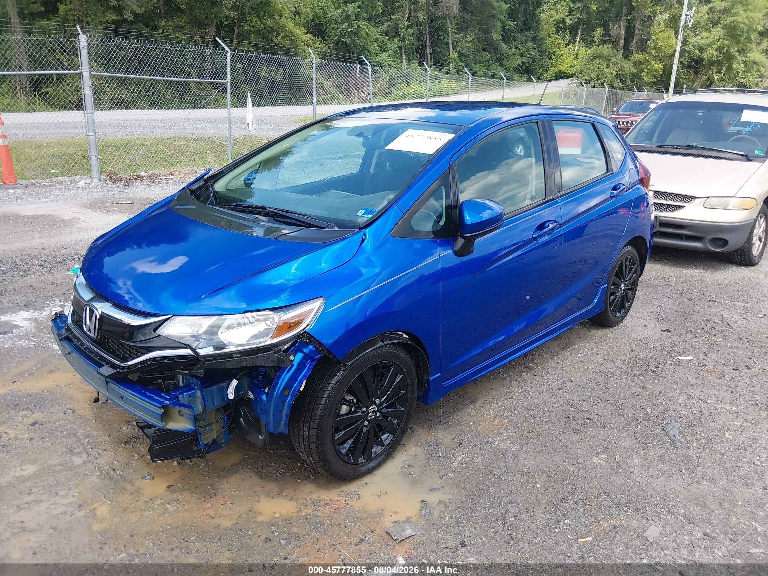 2018 Honda Fit Sport Blue vin: 3HGGK5H6XJM722638