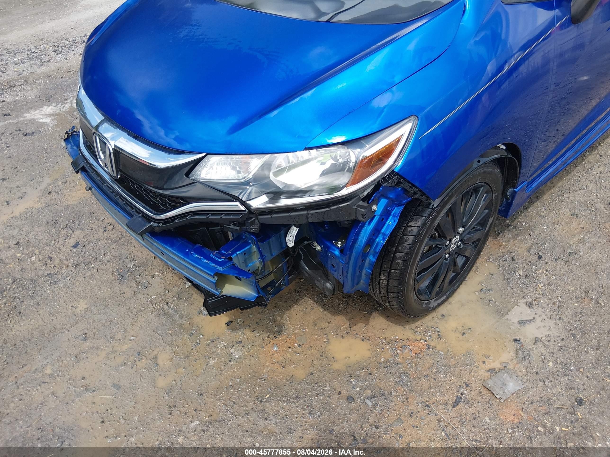2018 Honda Fit Sport Blue vin: 3HGGK5H6XJM722638