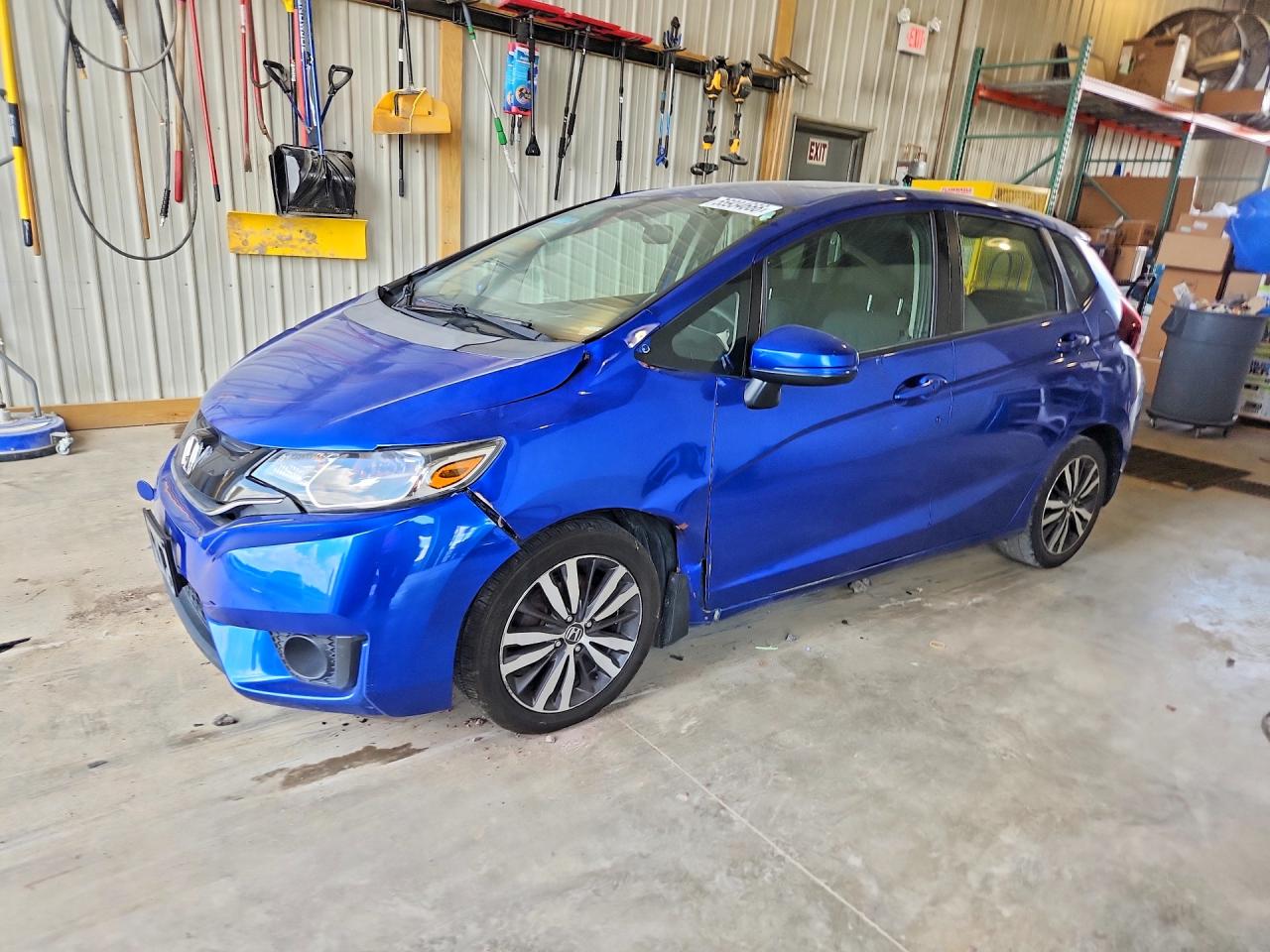 2017 Honda Fit Ex Blue vin: 3HGGK5H73HM713377