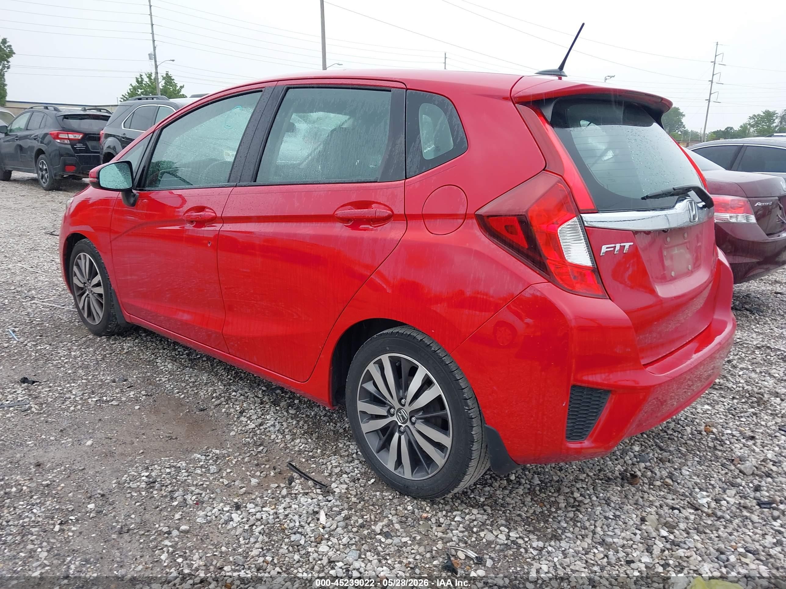 2015 Honda Fit Ex/ex-l Red vin: 3HGGK5H80FM707476