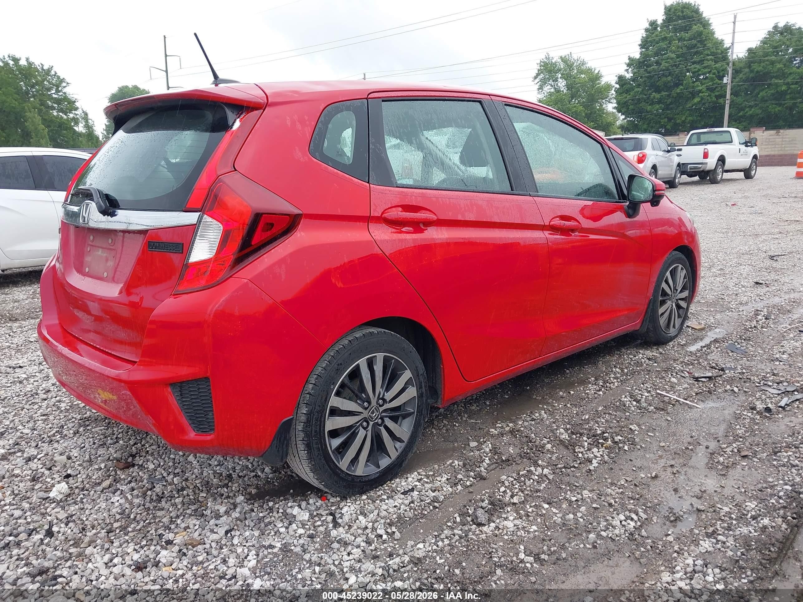 2015 Honda Fit Ex/ex-l Red vin: 3HGGK5H80FM707476