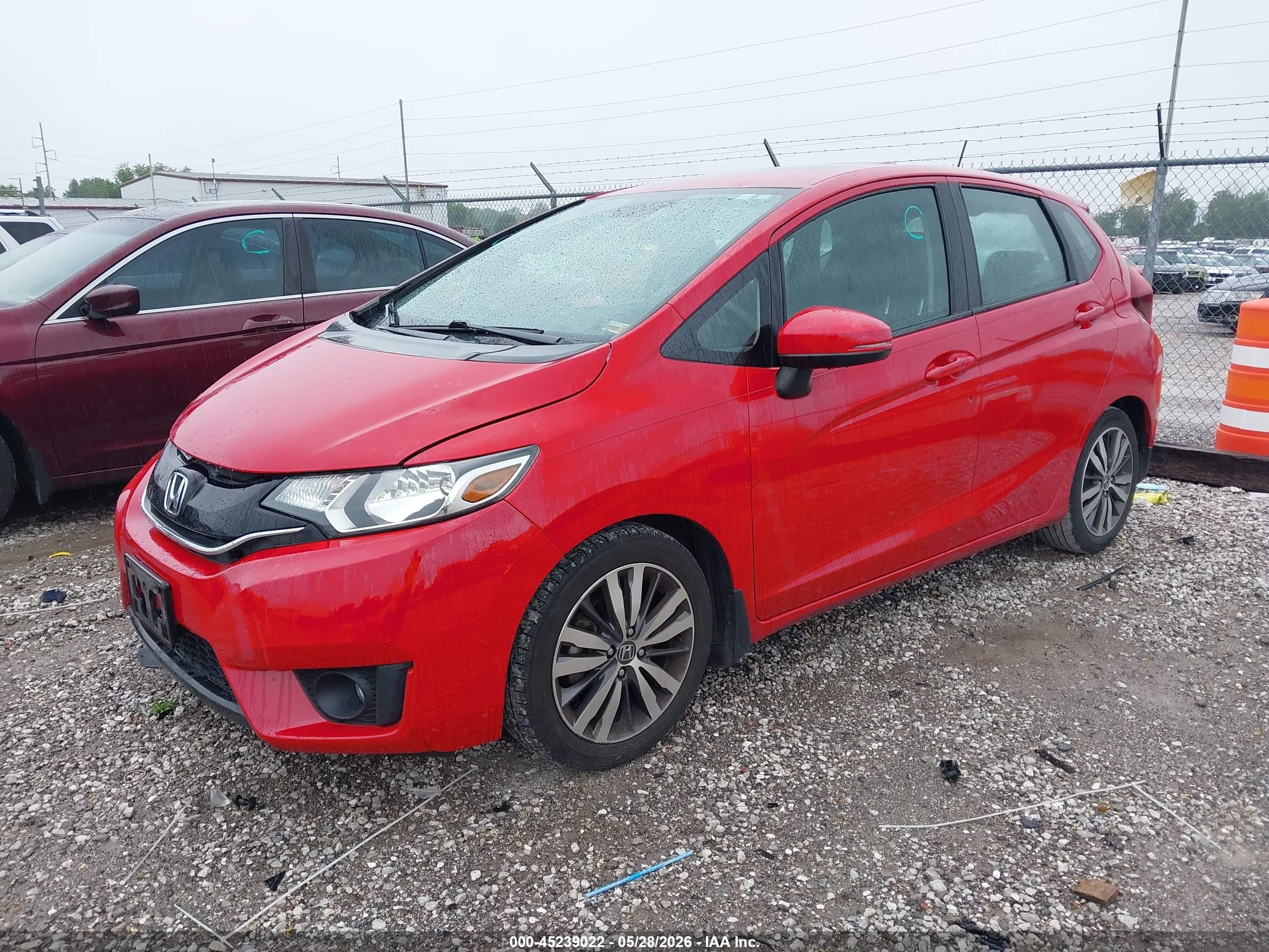2015 Honda Fit Ex/ex-l Red vin: 3HGGK5H80FM707476