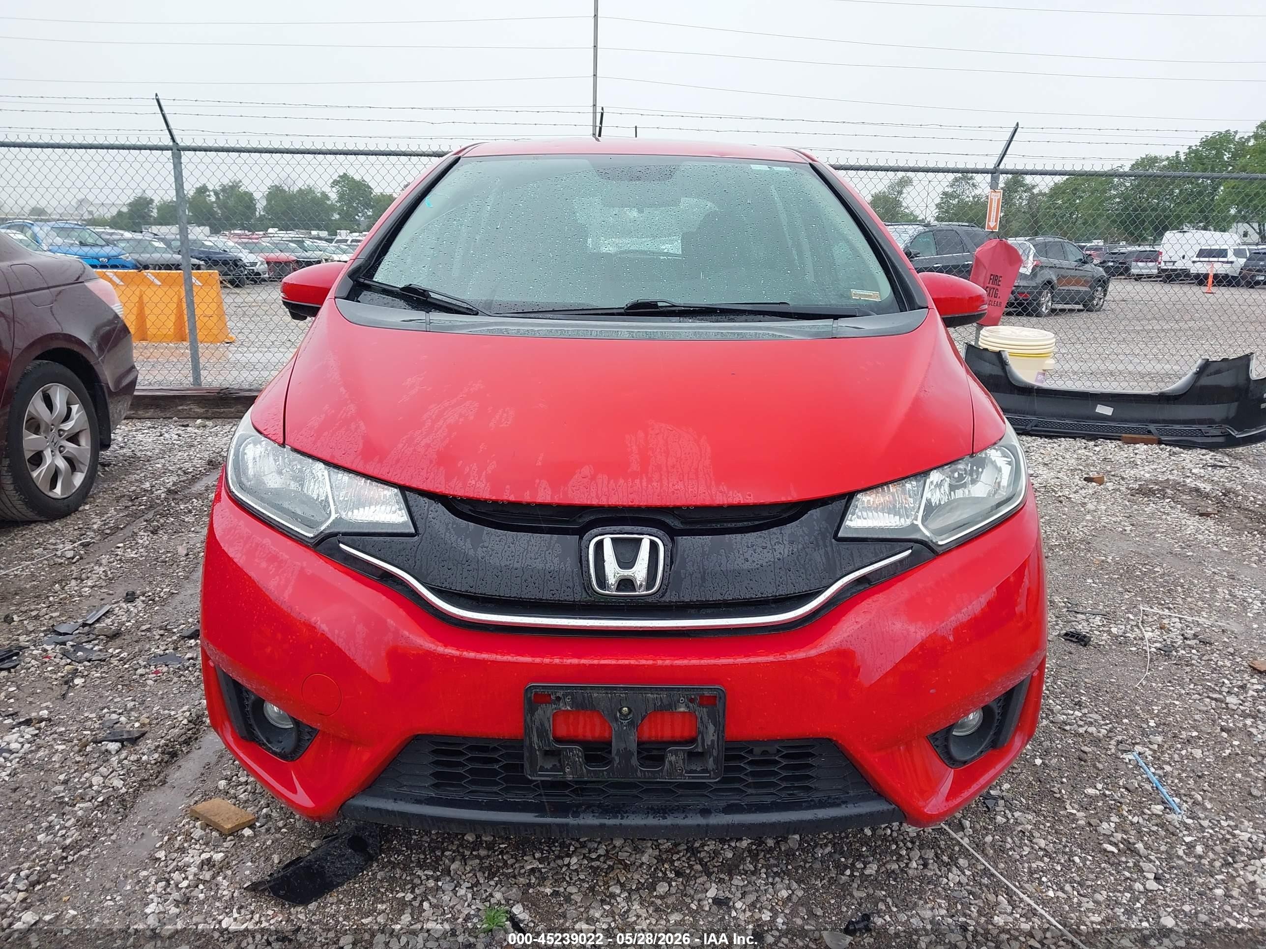2015 Honda Fit Ex/ex-l Red vin: 3HGGK5H80FM707476