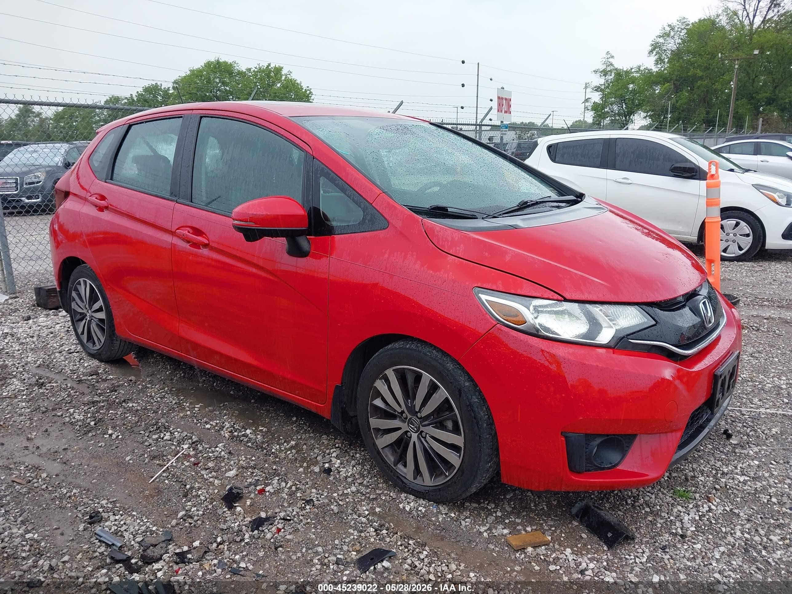 2015 Honda Fit Ex/ex-l Red vin: 3HGGK5H80FM707476
