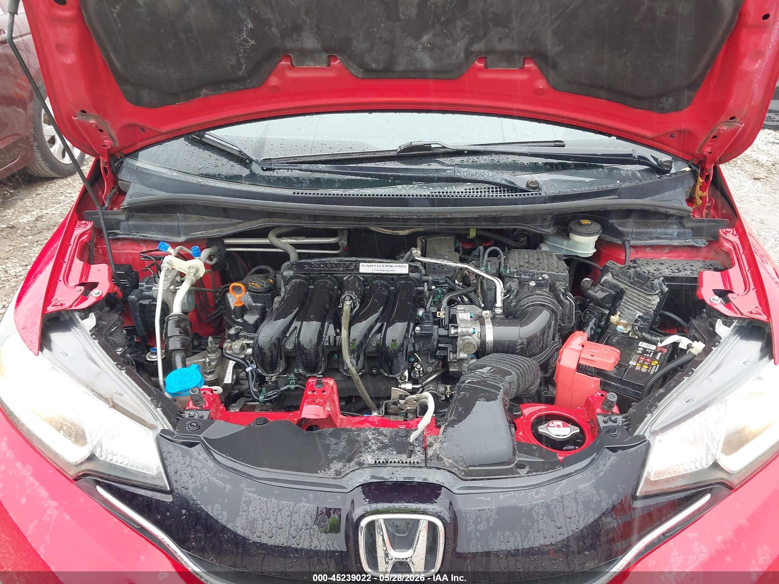 2015 Honda Fit Ex/ex-l Red vin: 3HGGK5H80FM707476