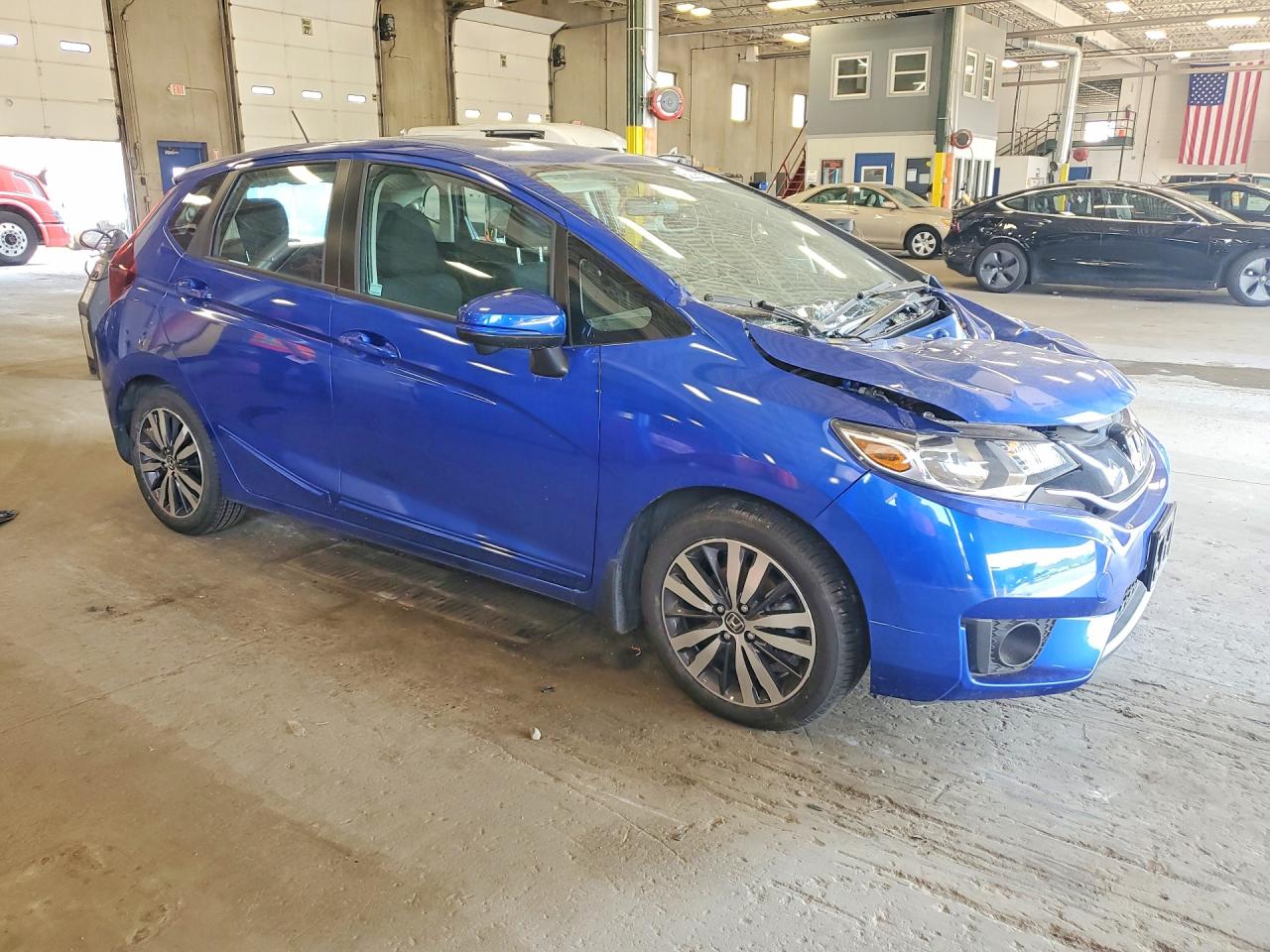 2015 Honda Fit Ex Blue vin: 3HGGK5H80FM715755