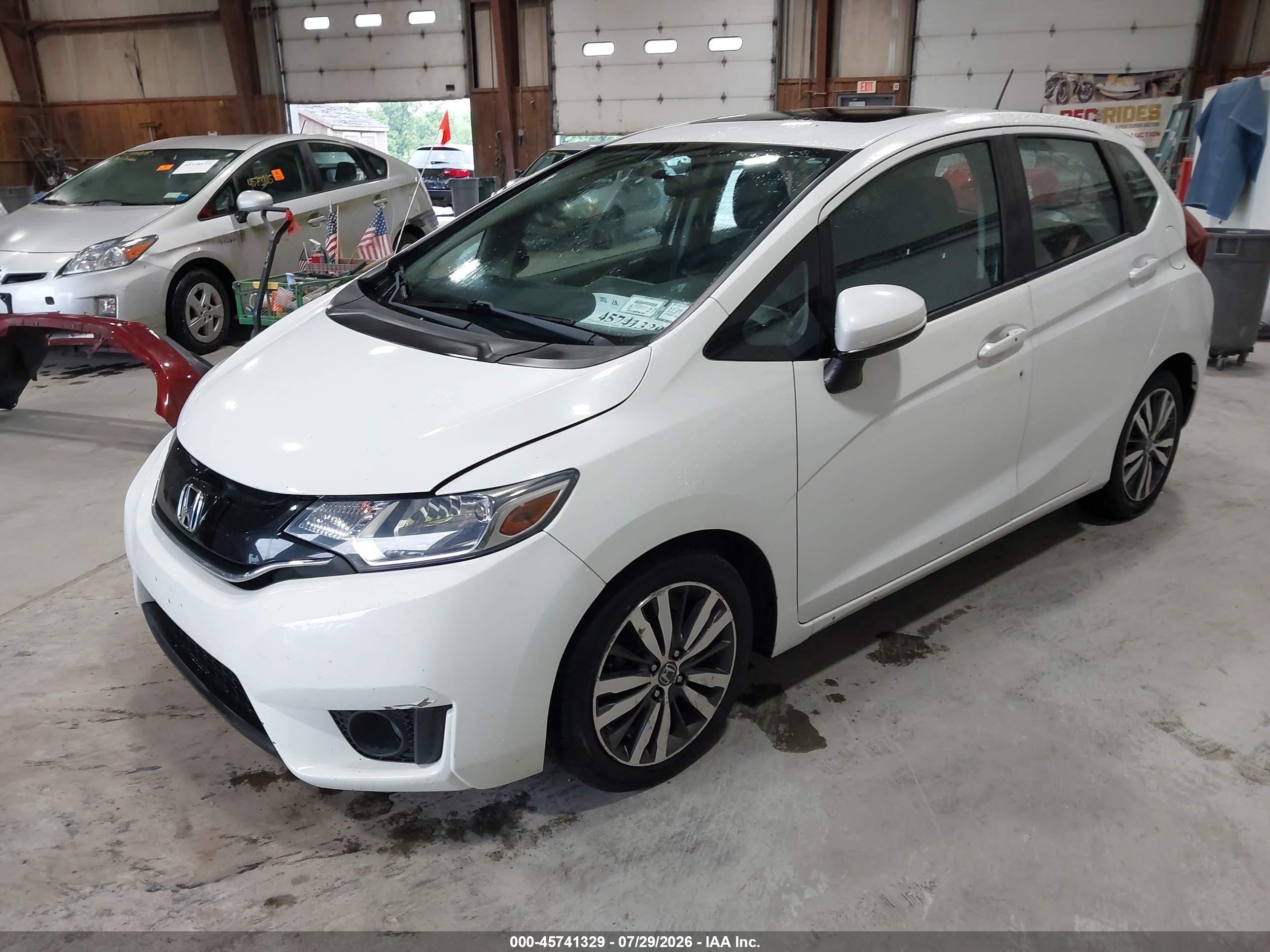 2015 Honda Fit Ex/ex-l Белый vin: 3HGGK5H80FM717747